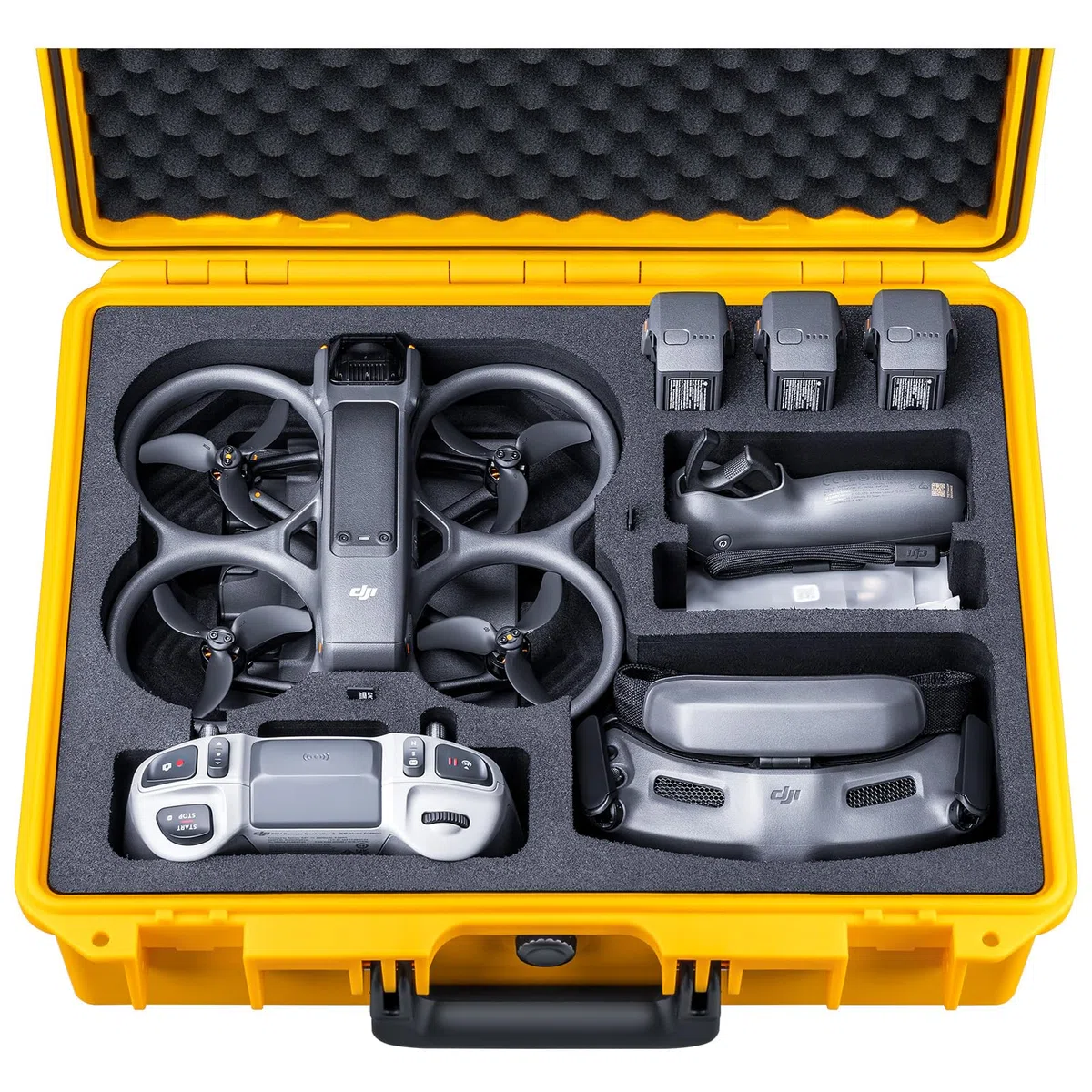Lykus Titan AT200 Valigia Custodia Case impermeabile per DJI Avata 2,Goggles 3,RC Motion 3,FPV Remote Controller 3 e FPV telecomando 3, supporta fino a 7 batterie [SOLO VALIGIA]