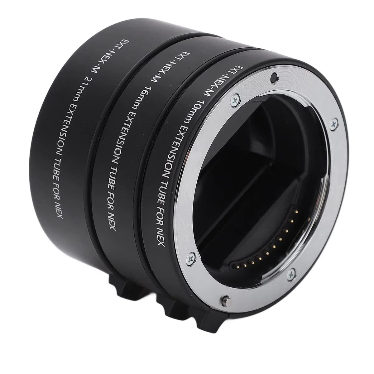 Anello Adattatore per Tubo di Estensione Macro con Messa a Fuoco Automatica Set di Tubi di Prolunga Macro Anello Adattatore per Montaggio Obiettivo 10mm+16mm+21mm per Obiettivi Sony E Mount