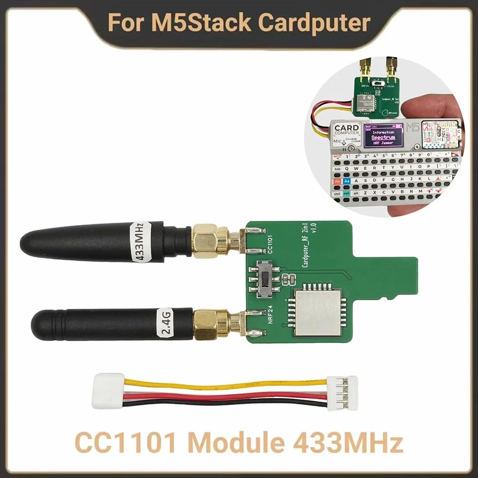 Modulo CC1101 433MHz RF per M5Stack Cardputer, Grove, con antenna e cavo