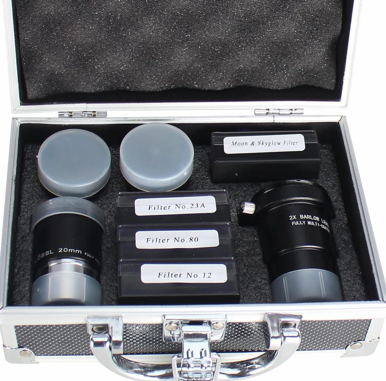 Celticbird Set di accessori per telescopio astronomico – con 3 oculari Plossl, 4 set di filtri, una lente Barlow 2x (S8-1)
