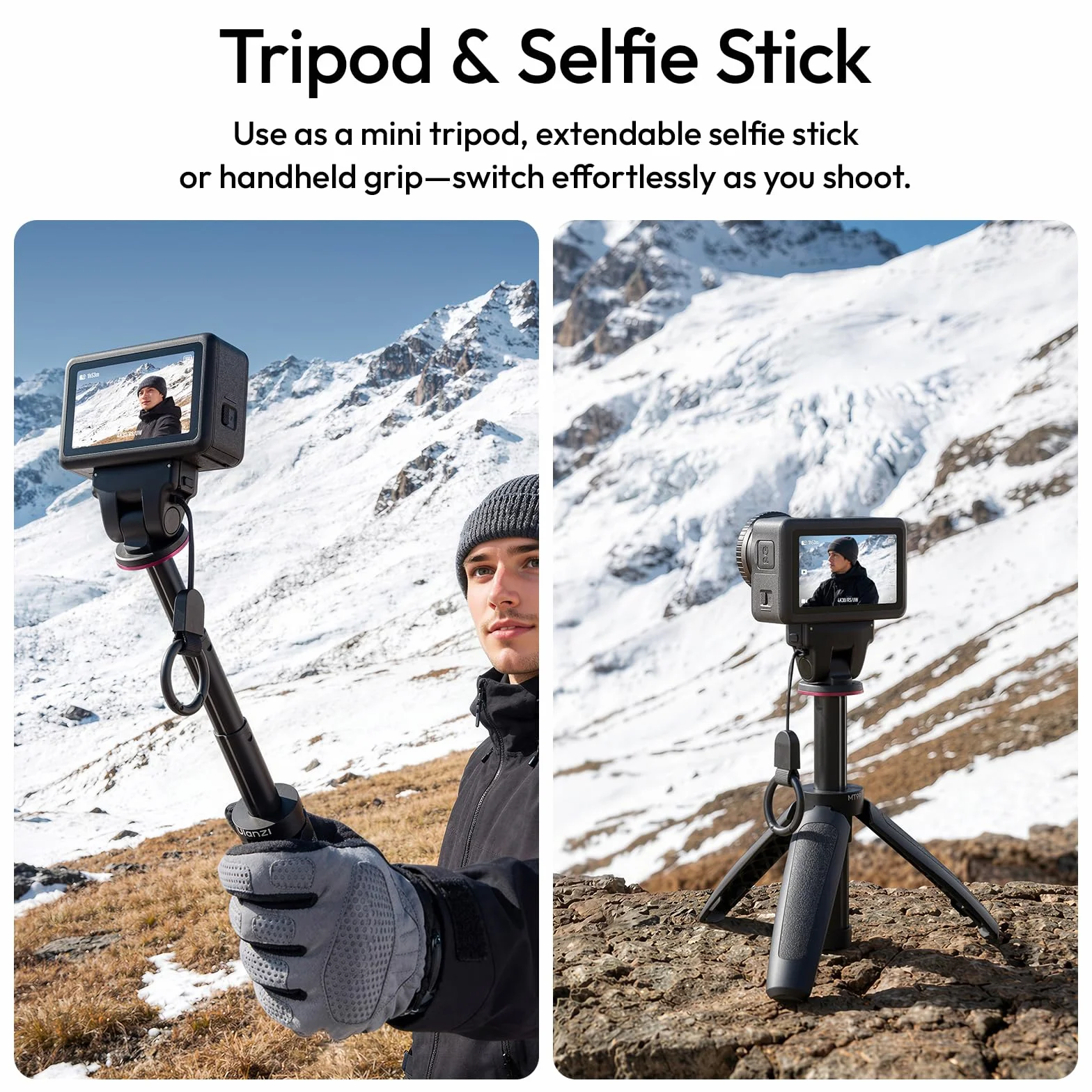 ULANZI MT99 - Treppiede per fotocamera DJI Osmo Action 5 Pro, Nano/Osmo Action 4, con chiusura in , supporto magnetico a sgancio rapido, mini treppiede