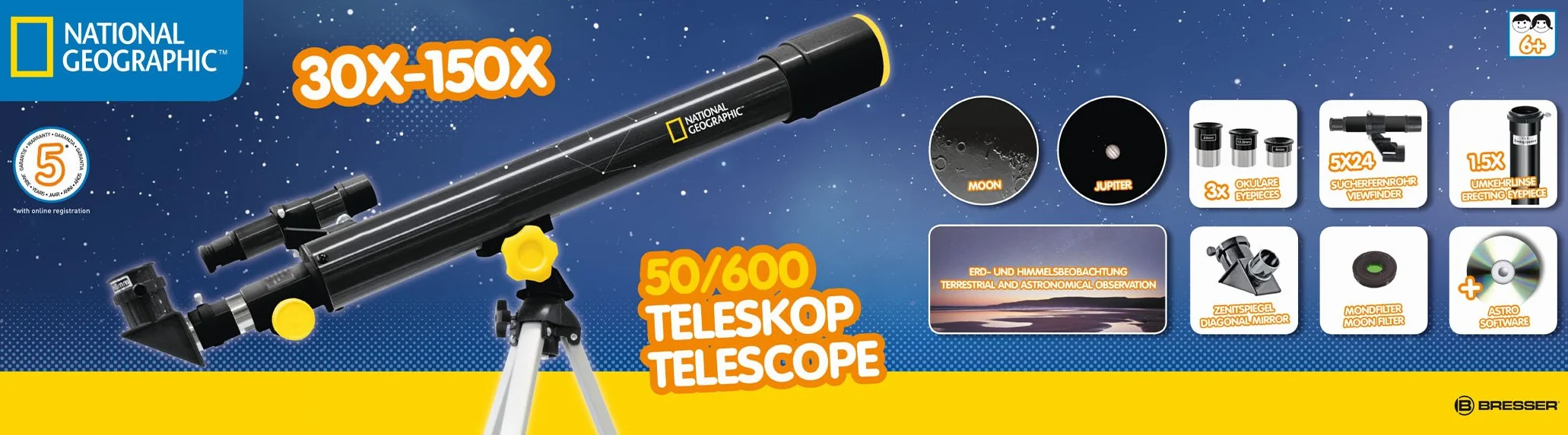 Telescopio National Geographic 50/600 AZ