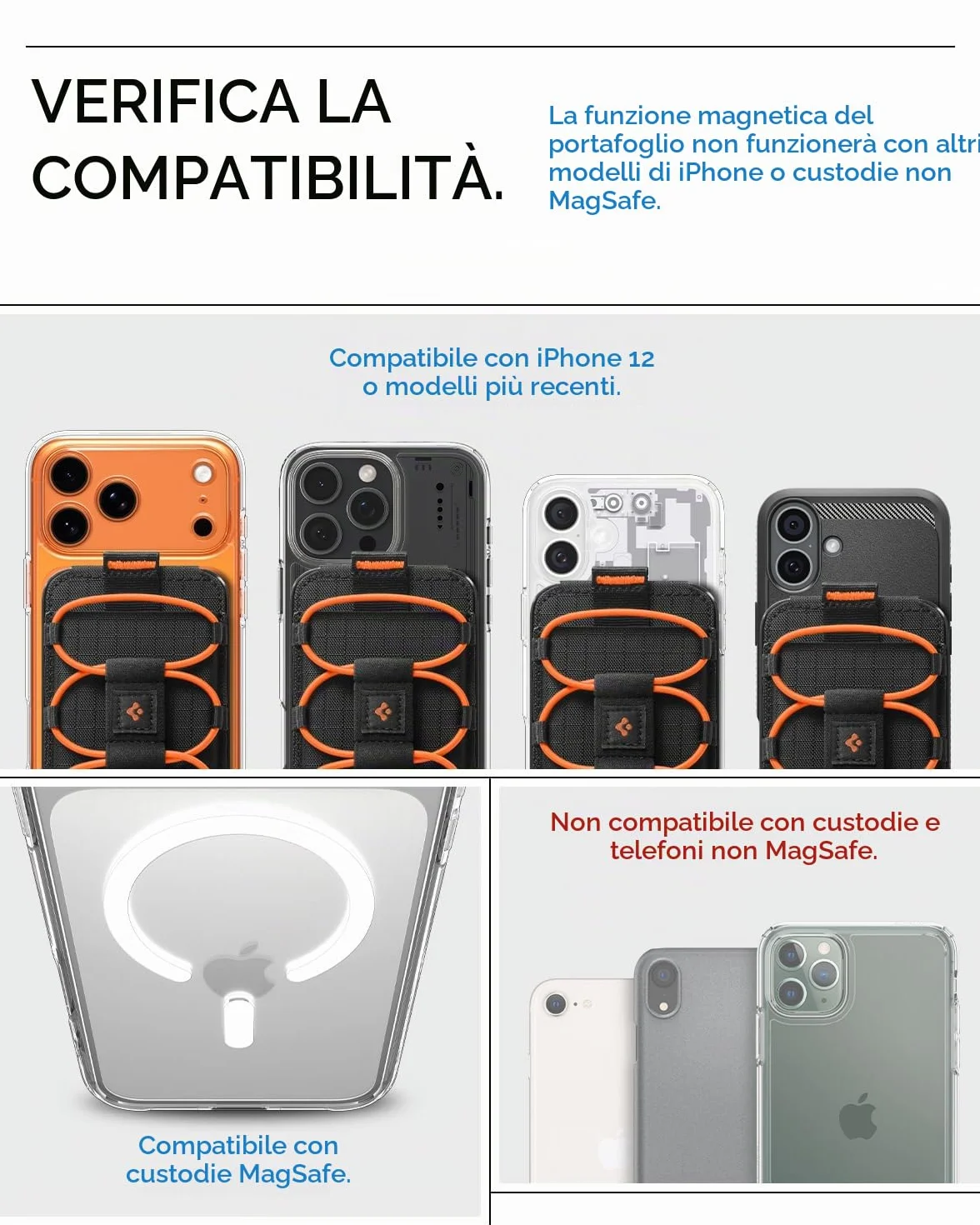 Spigen Tiefit MagFit Portafoglio MagSafe Wallet Magnetico Portacarte Compatibile con iPhone 17/16/15/14/13/12 Modelle, Accessori MagSafe - Nero