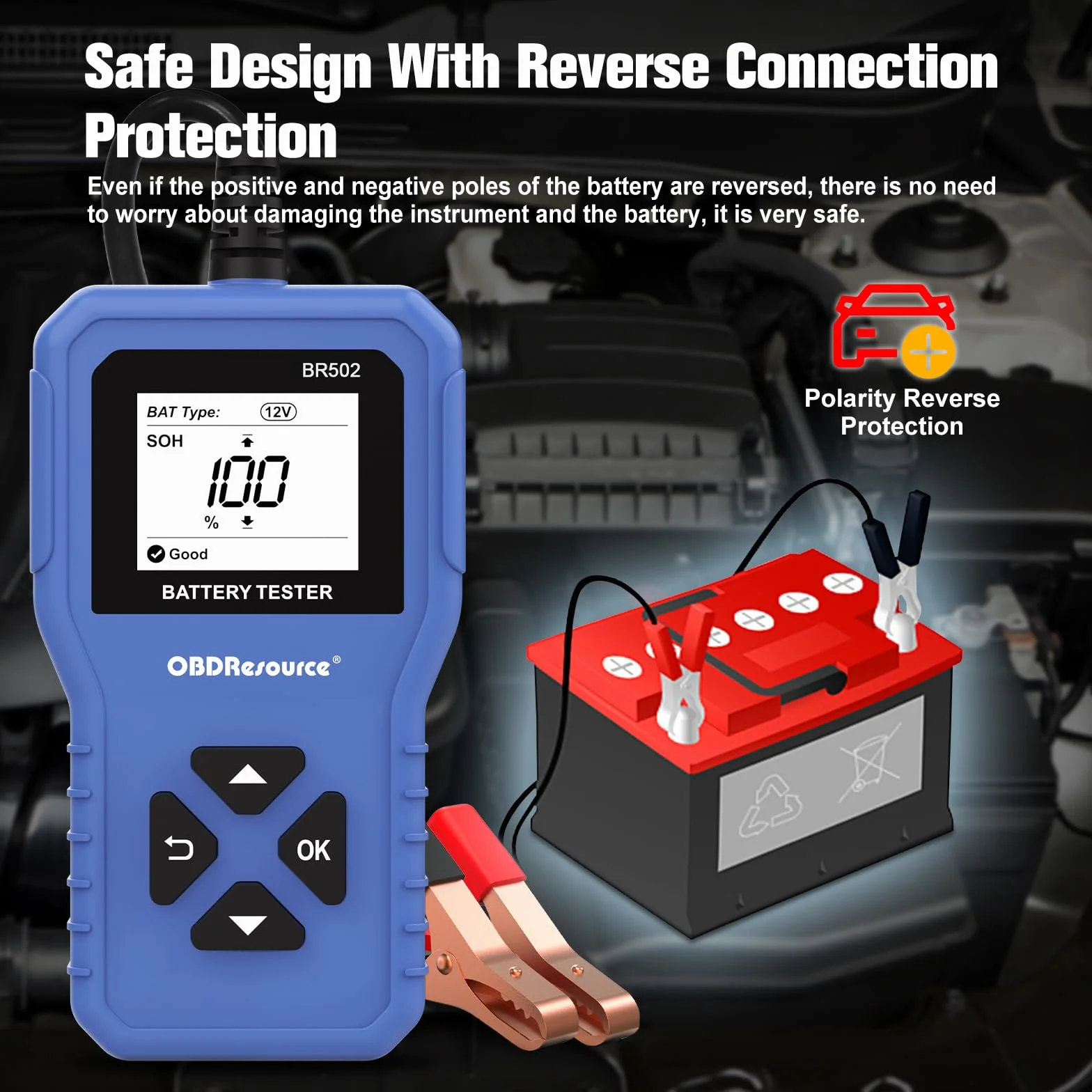 Tester Batterie 6V/12V/24V 100-2000 CCA 2-220 Ah Analizzatore per Auto Moto Tosaerba