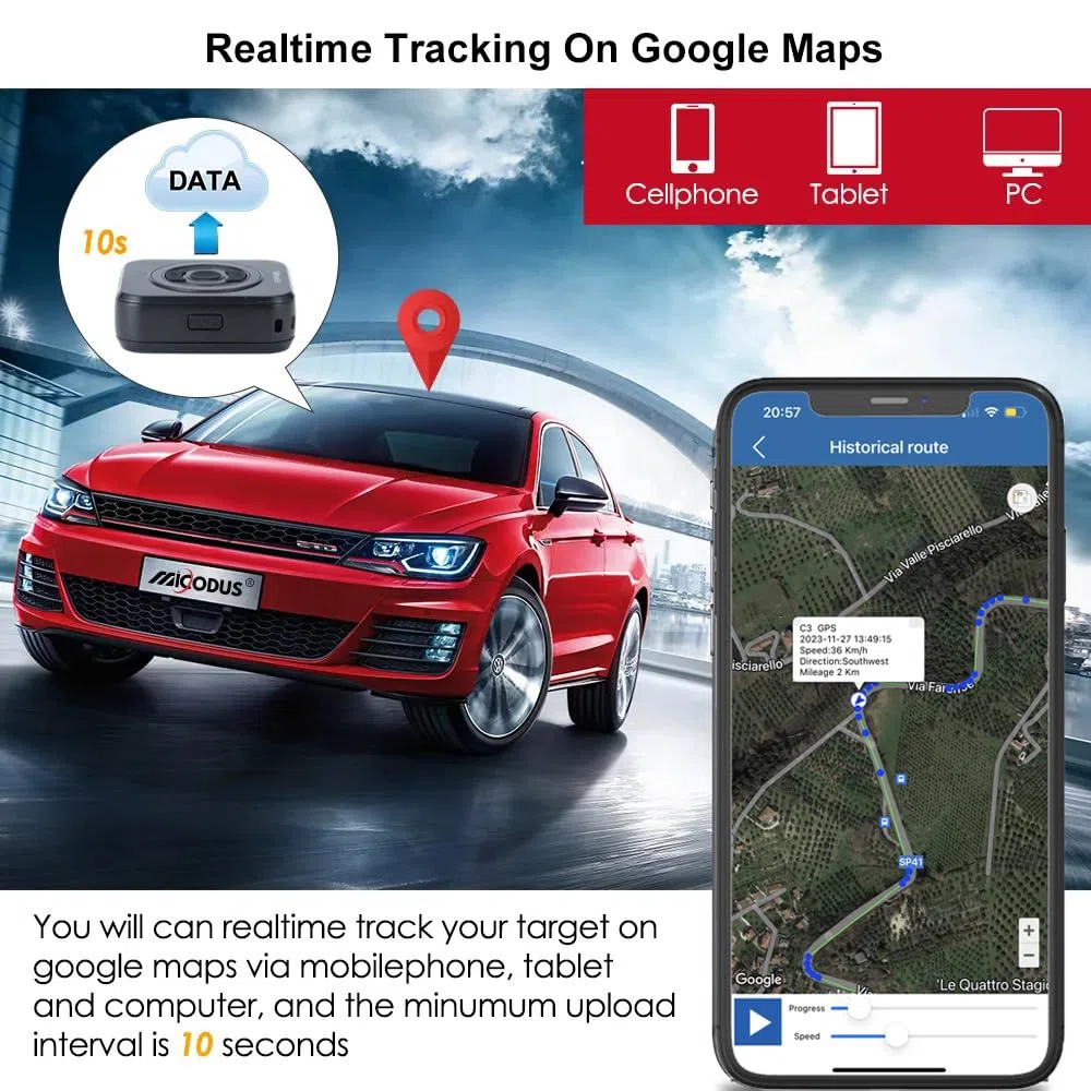 Winnes S1 4G GPS Localizzatore Impermeabile Mini Tracker Con Scheda SIM/Anti-Thef/SOS/Geo-fence Allarme Auto Copertura in Tempo Reale Monitoraggio Per Auto Portafoglio Valigia Bambini