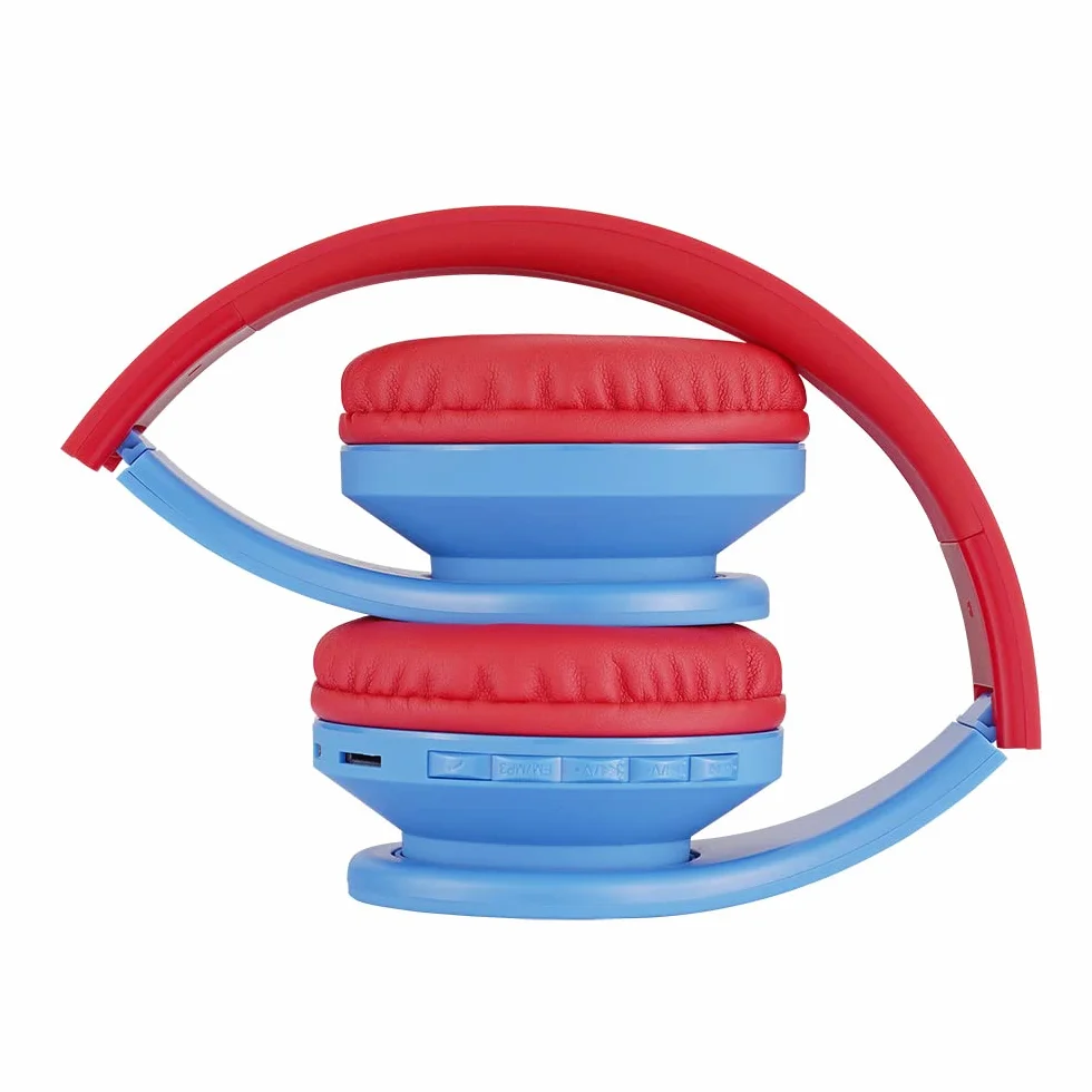 PowerLocus Cuffie Bluetooth per Bambini, Cuffie Senza Fili Over-Ear con Microfono, limitatore di volume a 85 dB, Cuffie Wireless Pieghevoli e Regolabili per Ragazzi e Ragazze per Cellulari/Tablet/PC
