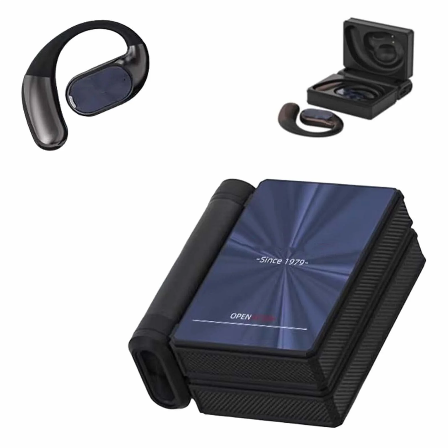 Auricolari wireless da 0,559 pollici, con funzione di cancellazione del rumore, audio sportivo con struttura a prova di sudore, design sicuro, accessorio per cuffie per corsa e palestra