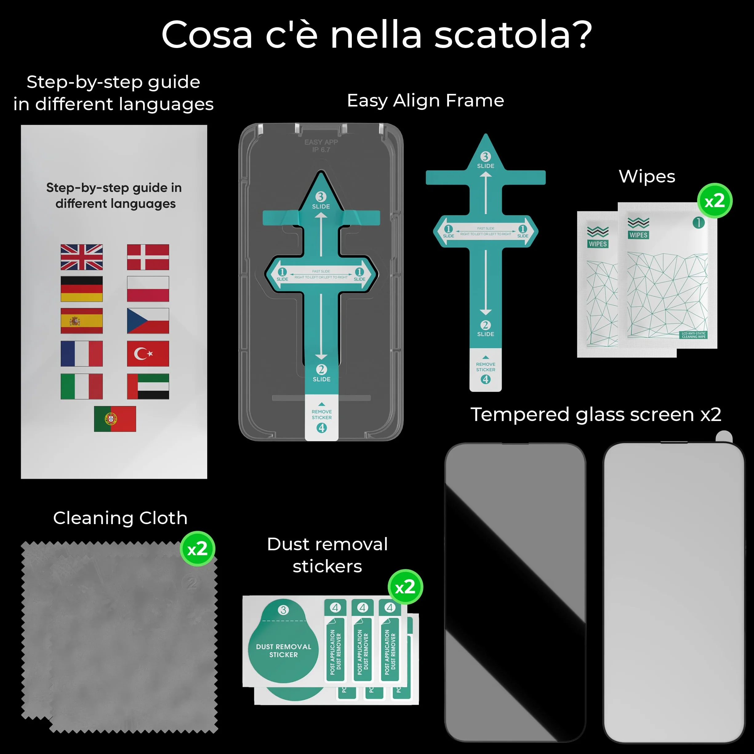 Deppa [2 Pezzi Pellicola Privacy per iPhone 15 Pro Max (6.7") | Vetro Temperato Anti-Spia 9H | Copertura Totale | Anti Graffi | Ultra Resistente | Kit di Installazione Facile