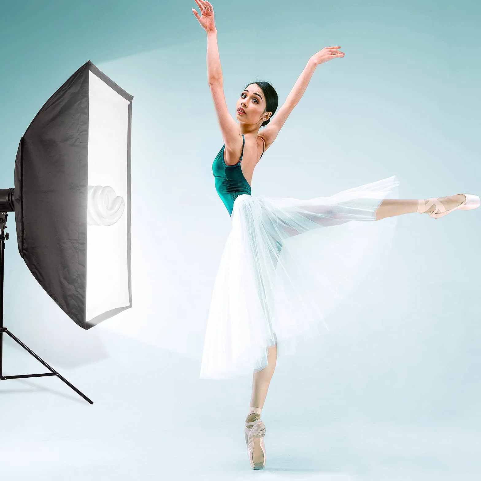 TLGREEN 2 x 135 W Softbox Lampada Foto Luce, E27 220V Luce per Fotografia, Lampada a Risparmio Energetico a Luce Fredda per Fotografia, Video, Studio, Studio Fotografico