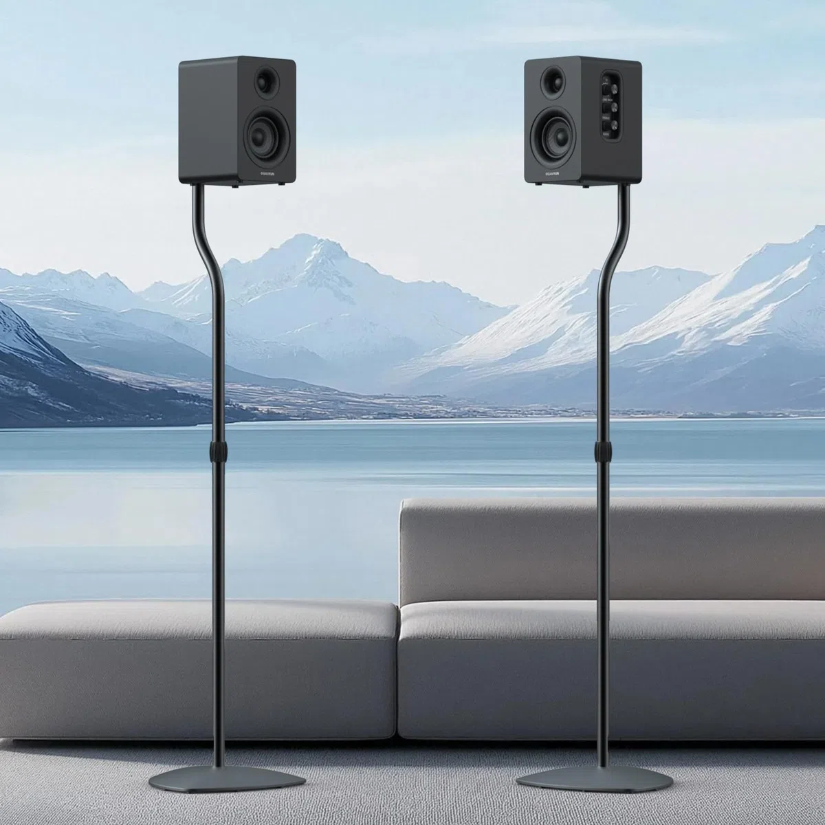 Anautin Coppia di supporti universali per altoparlanti satellitari e da scaffale, 71-96,5 cm, regolabili, per Home Theater, compatibili con Sony/Bose/JBL/Sonos/Klipsch/Edifier/Polk