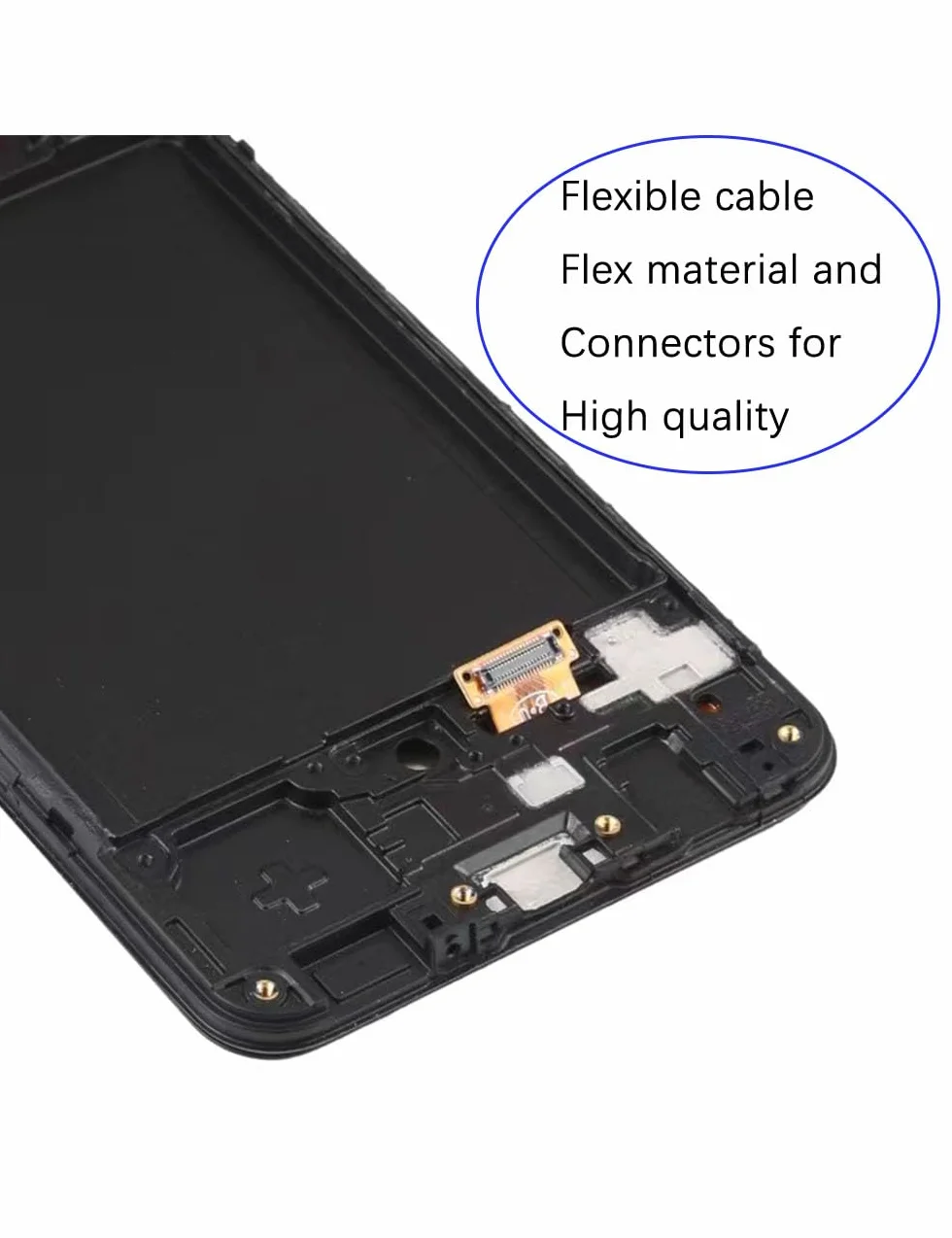 Schermo LCD sostitutivo per Samsung Galaxy A30s, schermo TFT LCD, A307F A307FN A307G, schermo LCD Display Touch Digitizer Assembly Kit di riparazione (senza impronte digitali, nero con cornice)