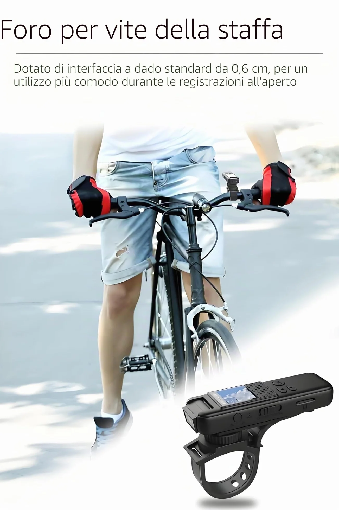Mini fotocamera portatile da 1080P, con clip magnetica, obiettivo girevole a 180°, 128 GB fino a 7 ore, registrazione e luce LED per riunioni e bici all'aperto