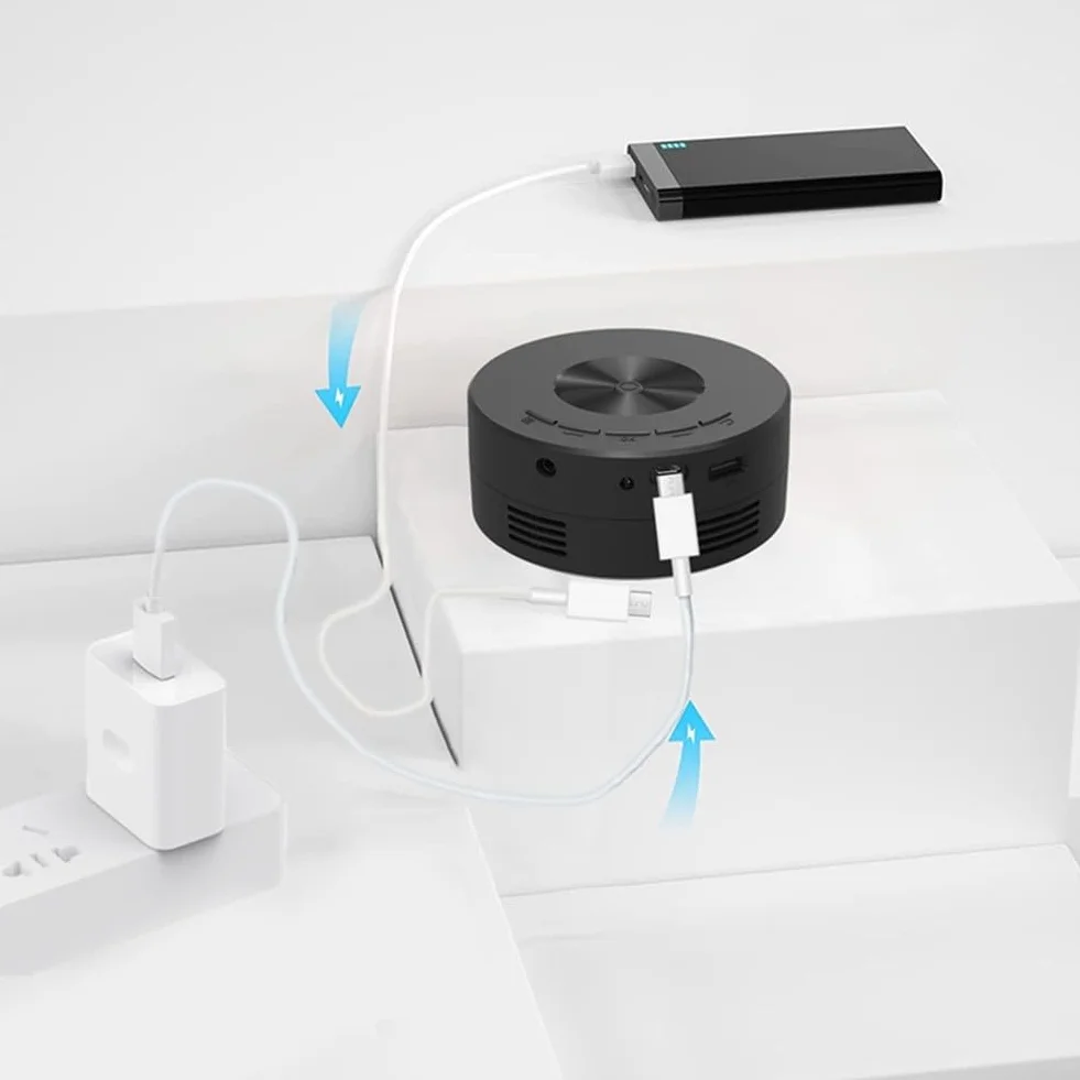 Besttoolifes Mini proiettore portatile per iPhone e telefoni, 110 mm proiettore compatto schermo del telefono con ricarica versatile e supporto audio per la casa e