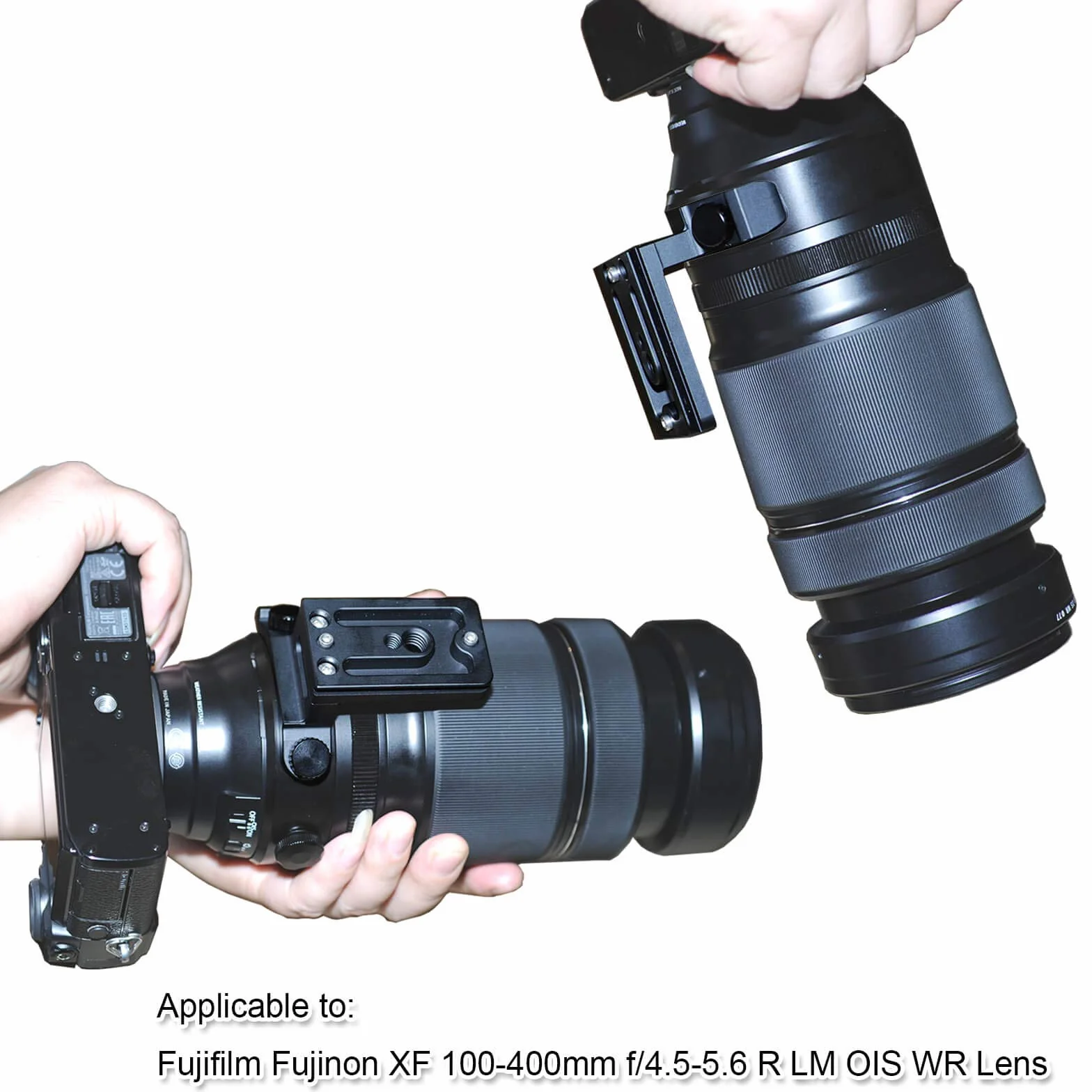 Collare per lenti in metallo lavorato con precisione CNC, base di ricambio per Fuji XF 100-400 mm F4.5-5.6 R LM OIS WR Teleobiettivo treppiede anello di montaggio sul fondo è piastra a sgancio rapido