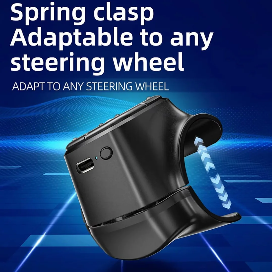 TikTok - Telecomando Bluetooth per auto, bici, moto, pulsante di controllo del volante, batteria ricaricabile integrata, compatibile con iPhone e telefoni Android
