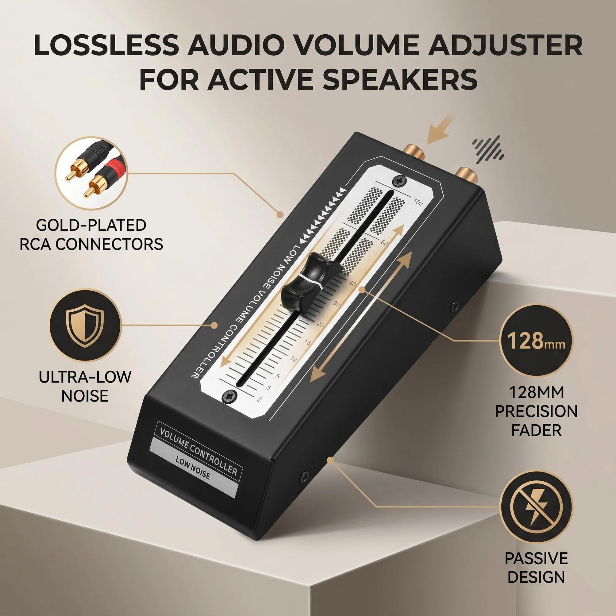 Mini Controller di Volume Passivo Preamplificatore HiFi per Altoparlanti Monitor Attivi