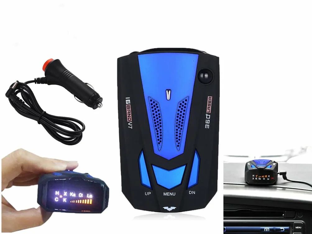 Baceyong Car 16 Band V7 360 Gradi GPS Speed Safe Anti Radar Laser Detector Allarme Vocale