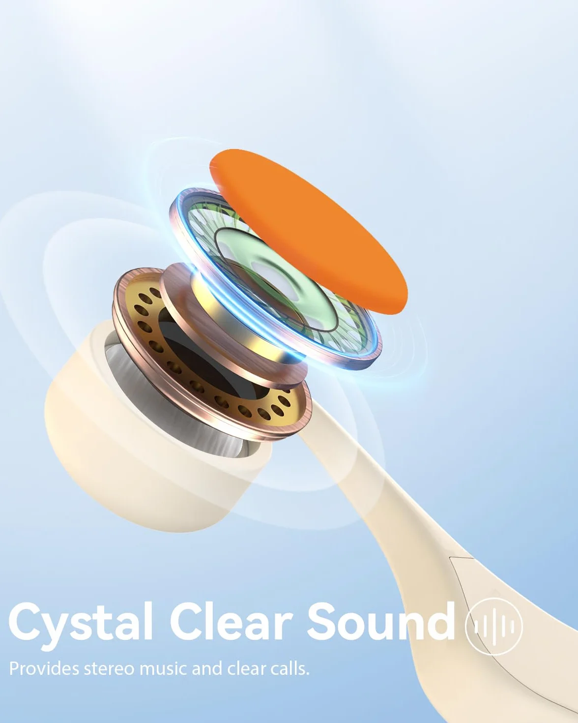 MONODEAL Cuffie Conduzione Ossea Bluetooth 5.3, Impermeabili IPX6, Porta Type-C, 27g