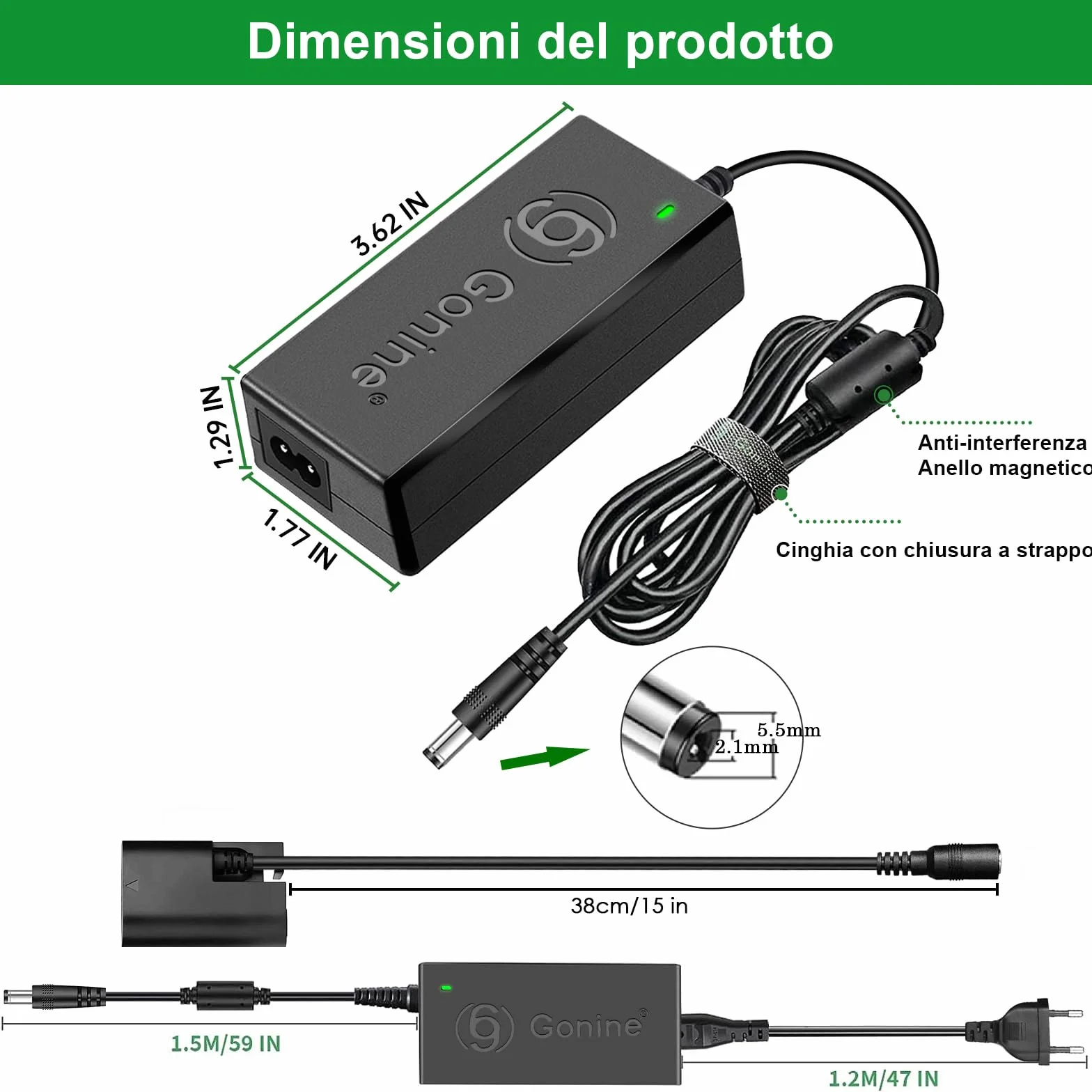 ACK-E6 - Caricabatterie di ricambio per fotocamera DSLR Canon EOS 70D 7D, EOS 60D 6D, EOS 5D Mark II, EOS 5DS, EOS 5DS-R con chip intelligente completamente decodificato