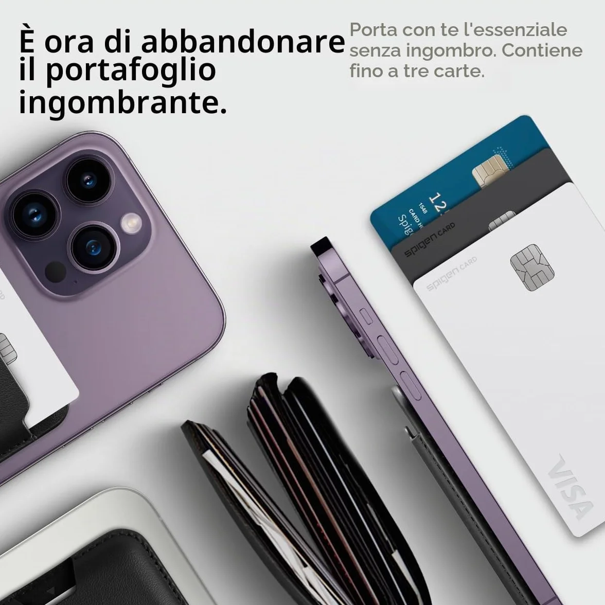 Spigen Valentinus MagFit Portafoglio MagSafe Wallet Magnetico Portacarte Compatibile con iPhone 17/16/15/14/13/12 Modelle, Accessori MagSafe