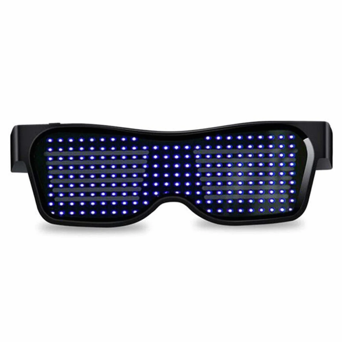 Occhiali a LED personalizzabili BT Light Up Occhiali con neon lampeggiante al buio Occhiali per bomboniere Festival Outfit Halloween Accessori per costumi Nightclub