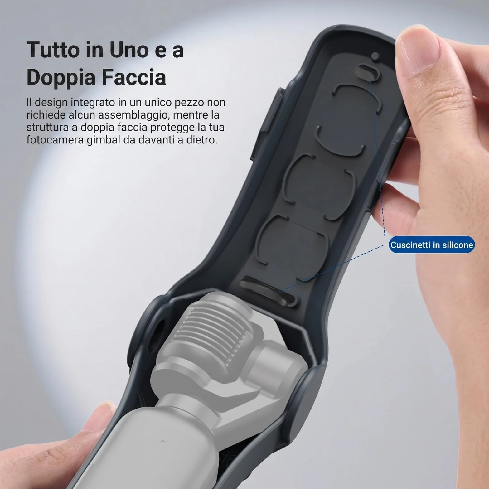 NEEWER Custodia Protettiva Compatibile con Pocket 4/3 & Xtra Muse, Cover da Viaggio con Scomparti per Filtri e Cinturino da Polso Creator Combo Accessori Action Cam, AC088 (Grigio Scuro)