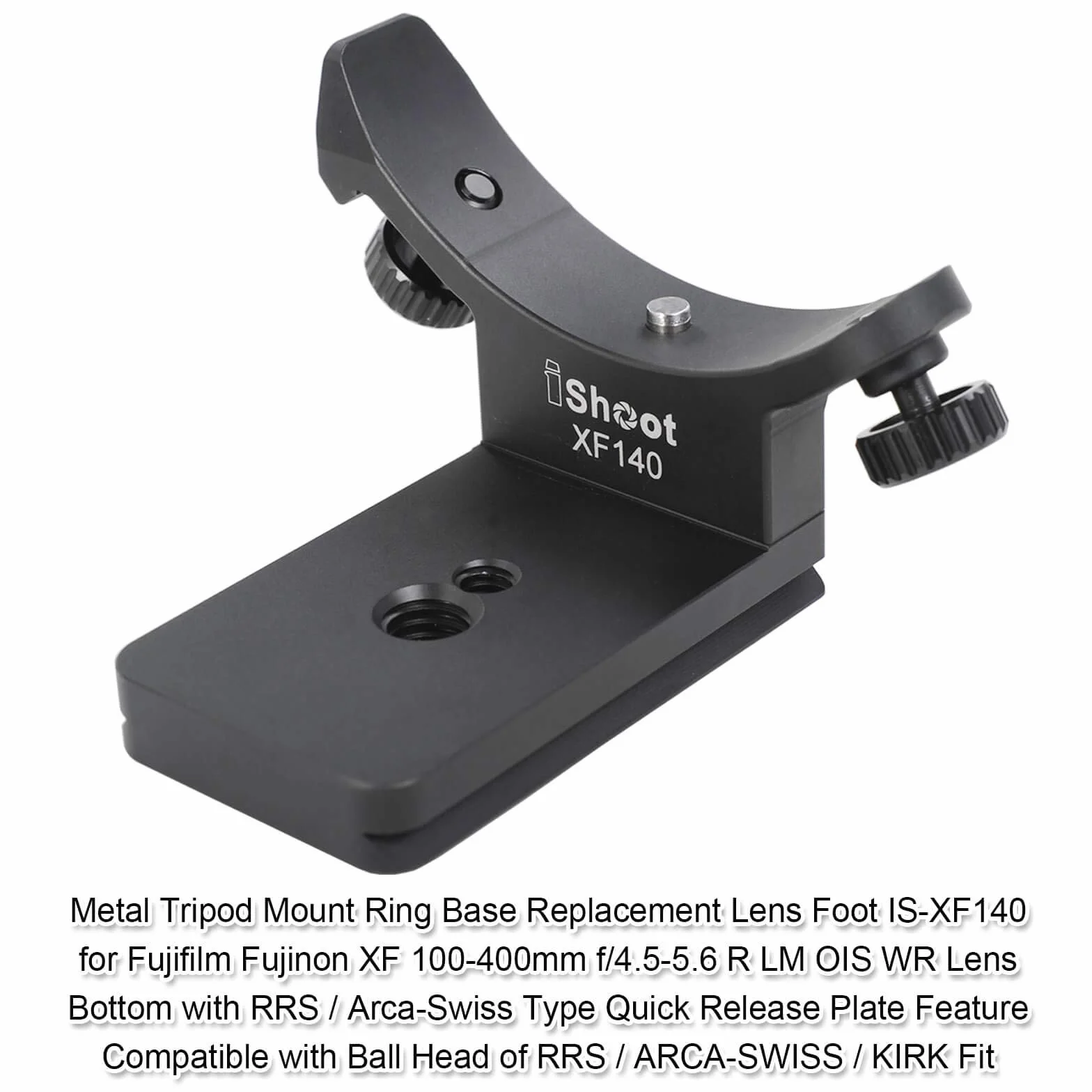 Collare per lenti in metallo lavorato con precisione CNC, base di ricambio per Fuji XF 100-400 mm F4.5-5.6 R LM OIS WR Teleobiettivo treppiede anello di montaggio sul fondo è piastra a sgancio rapido