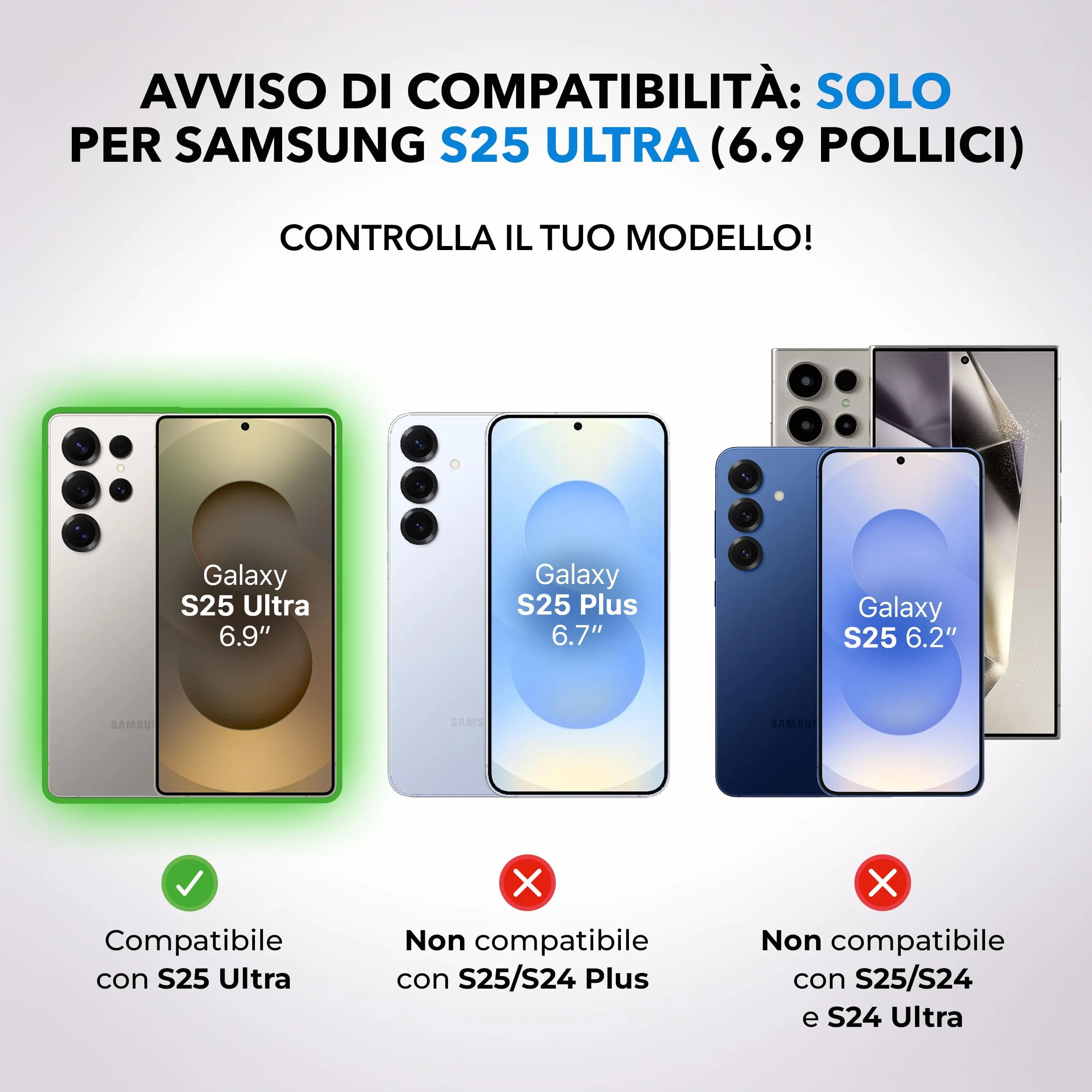Deppa Privacy Pellicola Protettiva per Samsung Galaxy S25 Ultra (6.9") – Anti Spia Vetro Temperato, Ultra Resistente, Copertura Totale, Anti-Graffio, 2 Pezzi