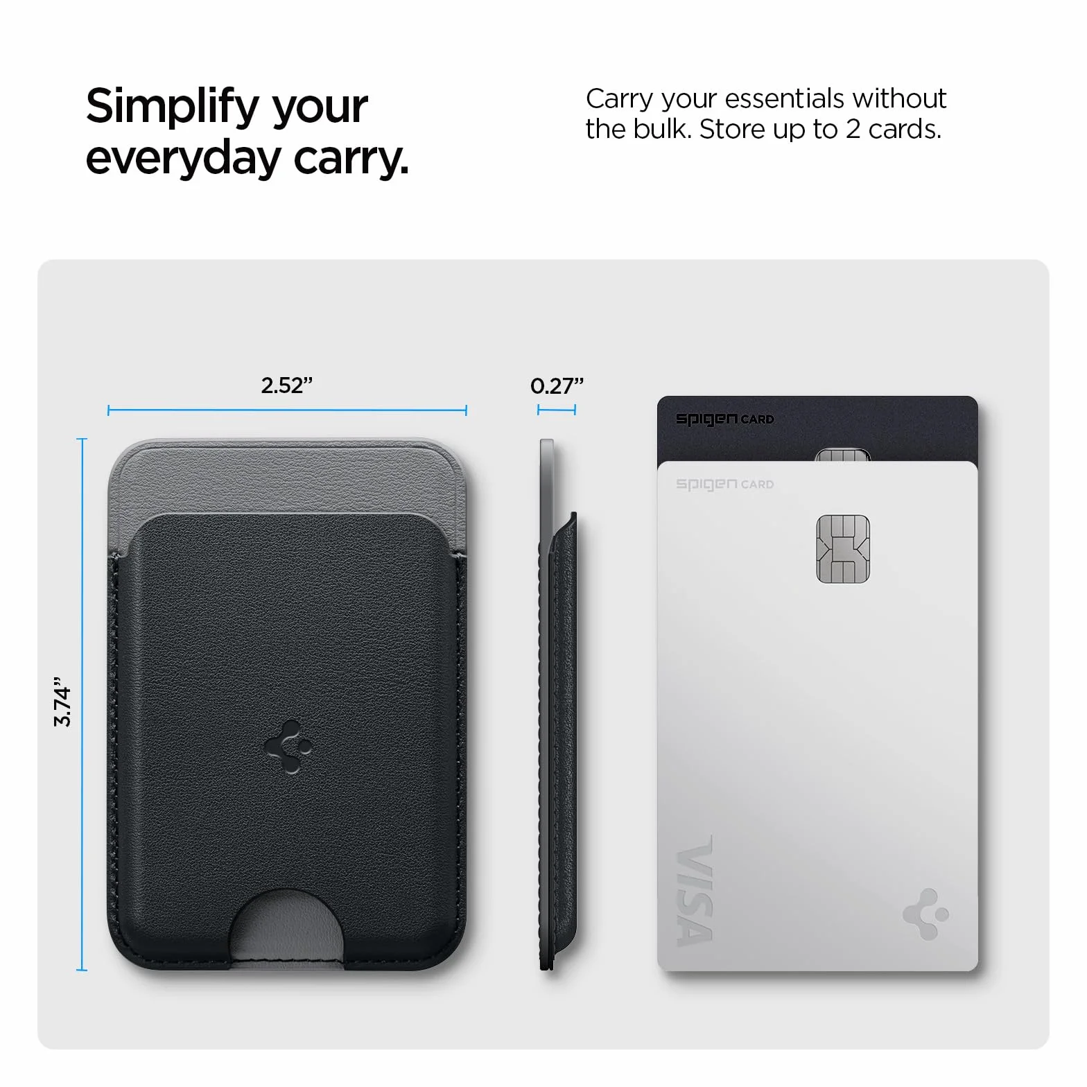 Casesology by Spigen Nano Pop MagFit Portafoglio MagSafe Wallet Magnetico Portacarte Compatibile con iPhone 17/16/15/14/13/12 Modelle, Accessori MagSafe