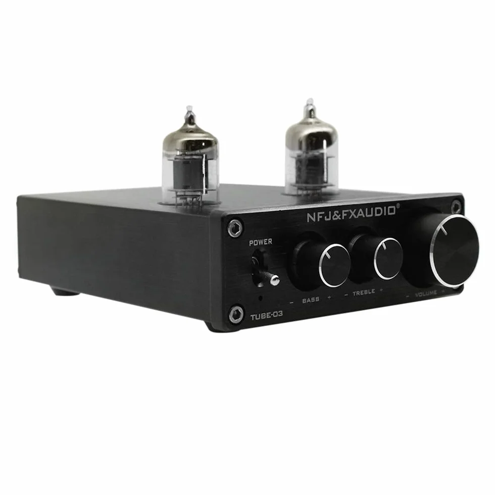 FX-Audio TUBE-03 6K4 Mini HiFi Preamplificatore Valvolare Buffer RCA