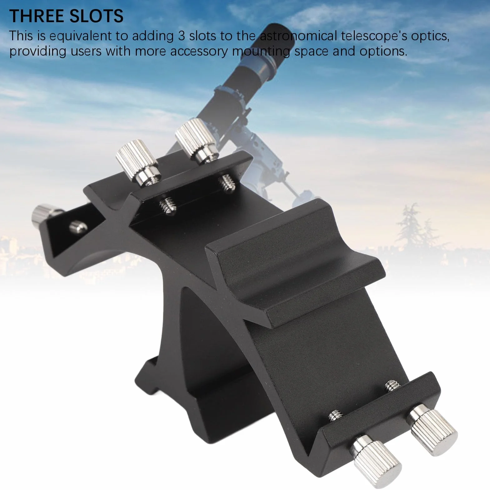 Rack per Slot Fissi per Telescopio Astronomico a 3 Slot, Staffa di Montaggio per Telescopio Triplo Completamente in Metallo, Installazione Semplice, Stabile e Leggero, più