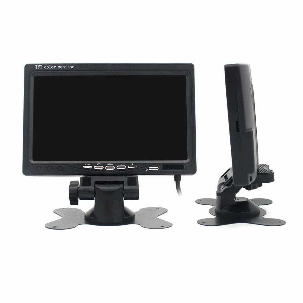 Vetrineinrete® Monitor lcd tft 7" a colori per telecamera retromarcia 7 pollici con telecomando per poggiatesta cruscotto auto macchina camper G32