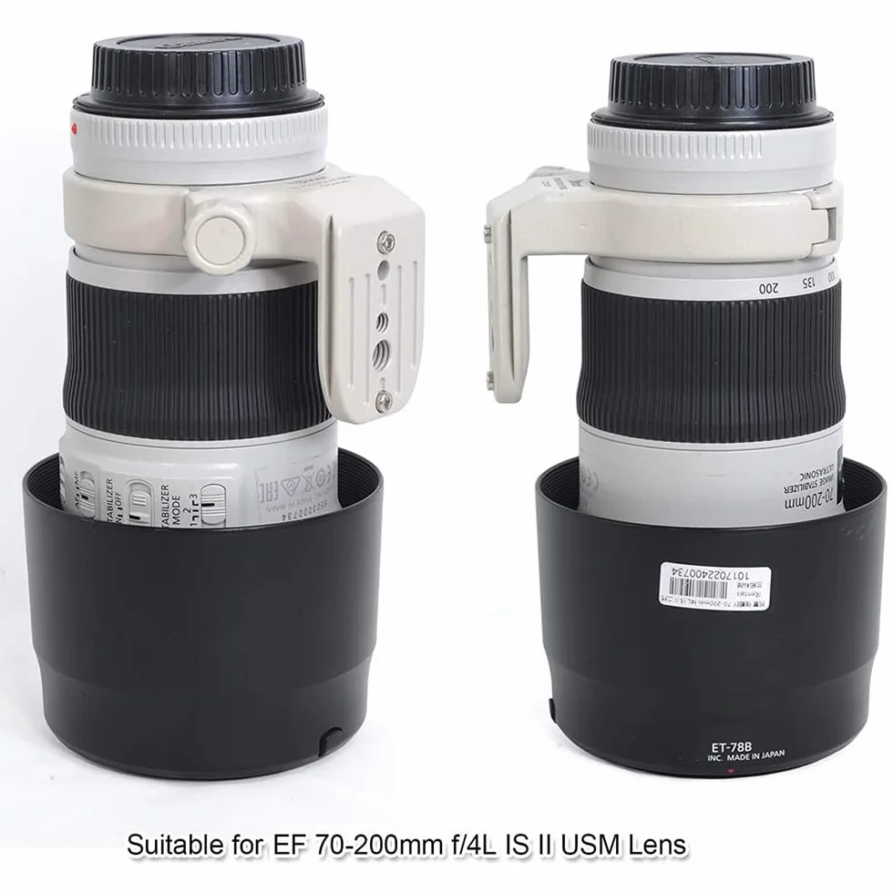 iShoot Anello di montaggio per treppiede Collare obiettivo compatibile con Canon EF 80–200mm f/2.8l, EF 70–200mm f/4L (IS) USM, EF 400mm f/5.6 l USM, Staffa Supporto Arca Fit Piastra Sgancio Rapido