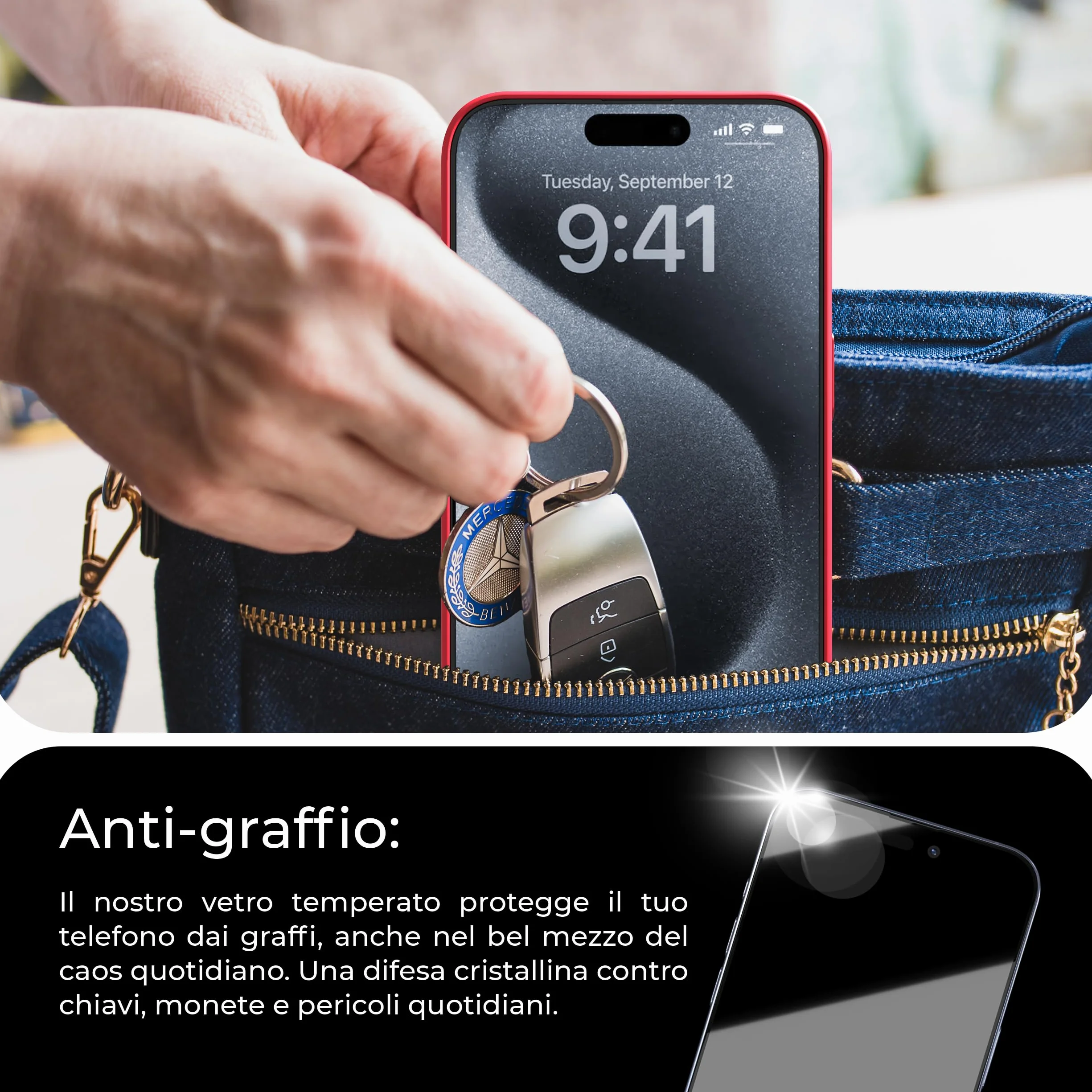 Deppa [2 Pezzi Pellicola Privacy per iPhone 15 Pro Max (6.7") | Vetro Temperato Anti-Spia 9H | Copertura Totale | Anti Graffi | Ultra Resistente | Kit di Installazione Facile