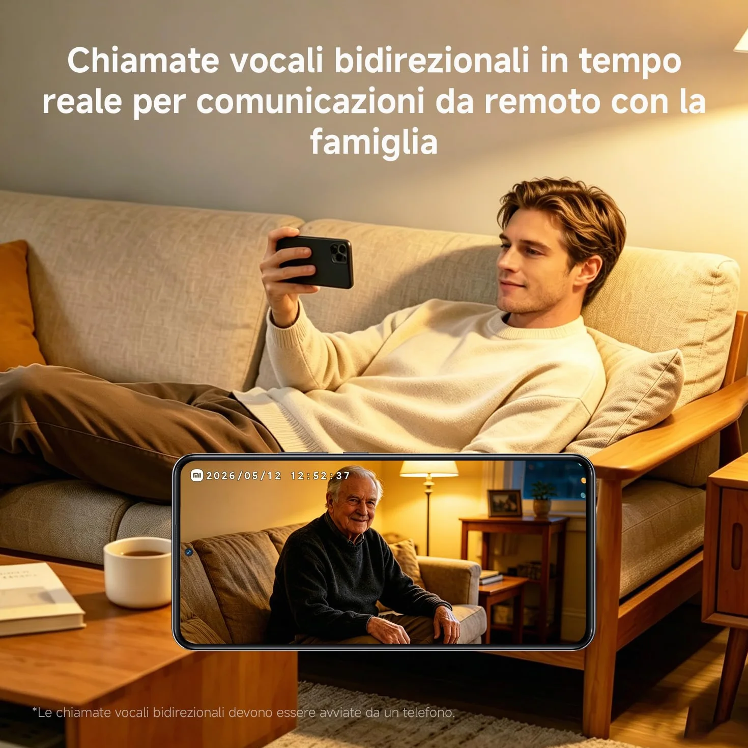 XIAOMI Smart Camera C301 (Videocamera di sorveglianza), risoluzione 2K, protezione privacy, visione notturna a colori, visione completa a 360°, rilvamento delle persone, audio bi-direzionale