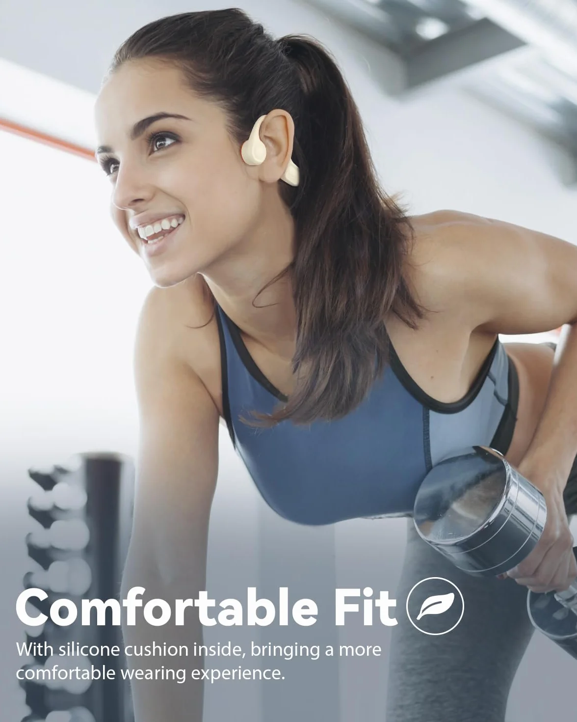 MONODEAL Cuffie Conduzione Ossea Bluetooth 5.3, Impermeabili IPX6, Porta Type-C, 27g