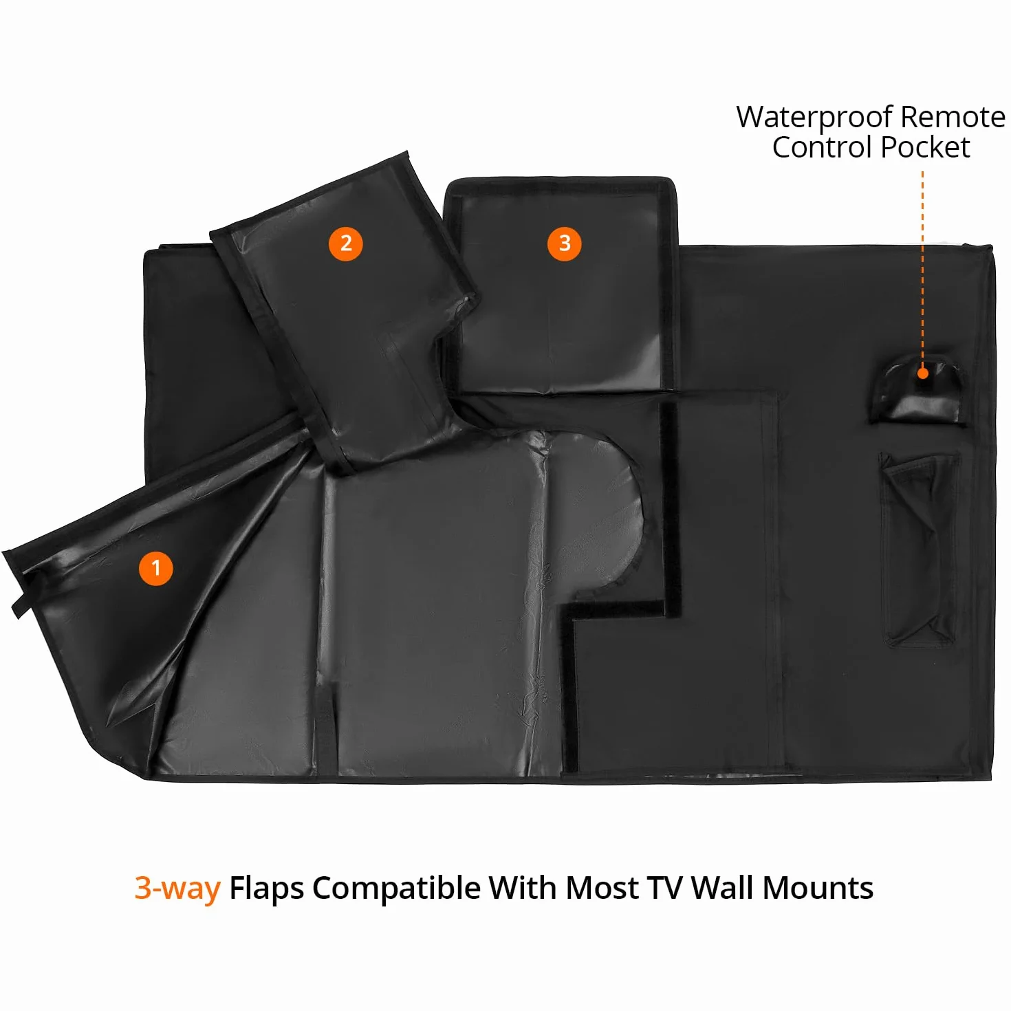 QWORK Copertura TV Esterna 40-42" Oxford 600D Resistente alle Intemperie