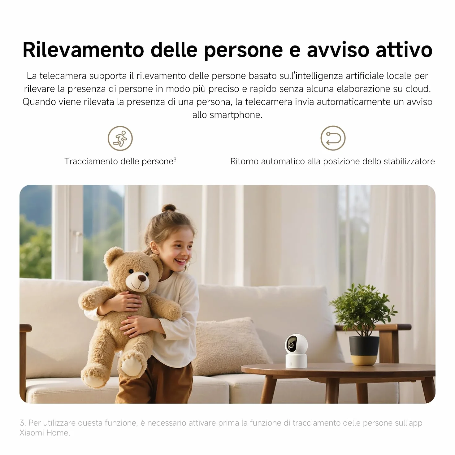 XIAOMI C302 Indoor WiFi Camera 2K (3MP) with Privacy Shield, 360° Vision Camera, AI Detection of Baby/Pets, Two-Way Audio, Ultra-Colors in Very Low Light, Alexa