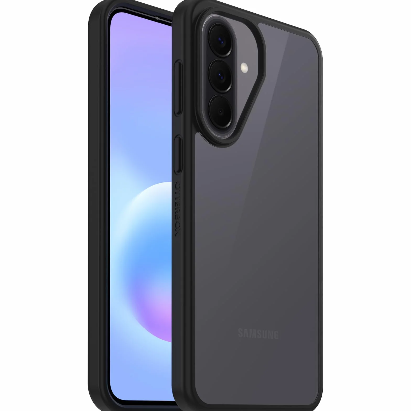 OtterBox Cover React Series per Samsung Galaxy A57 5G, resistente a shock e cadute fino, cover ultrasottile, testata a norme MIL-STD 810G, Trasparente/Nero, Senza Retail Package