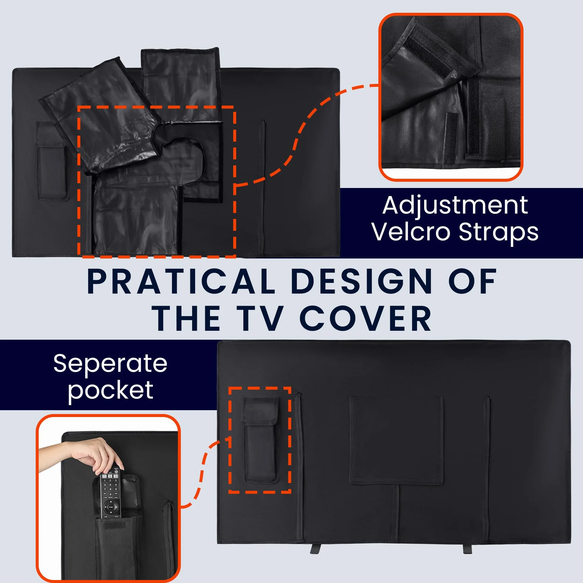 kwmobile Protezione per 32" TV - Cover Impermeabile Antipolvere per Schermo PC e TV