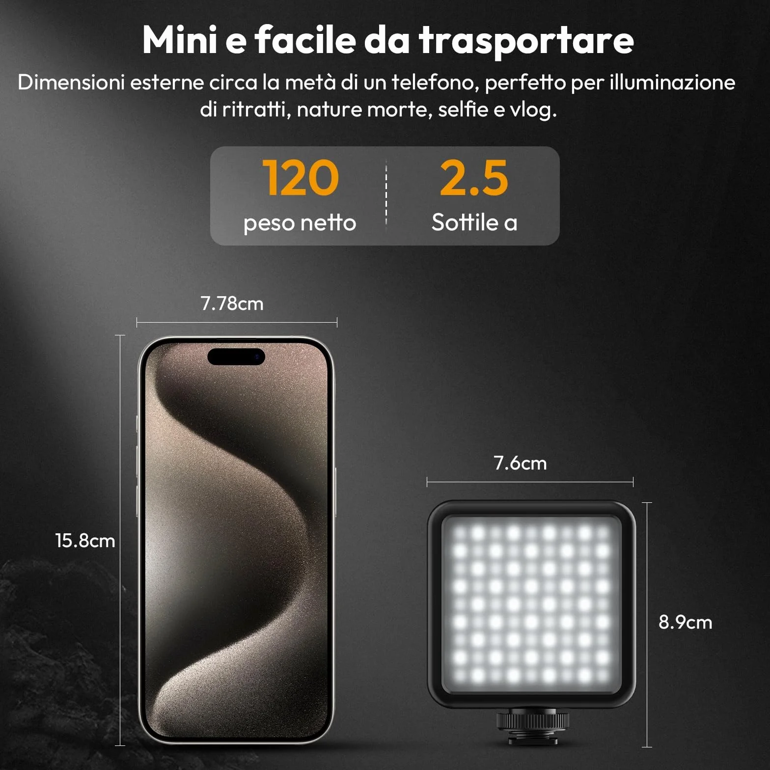 ULANZI VL81 Luce per Video, Led Usb con 3 Cold Shoe, Batteria Ricaricabile 3000mAh, Bicolore Dimmerabile 3200K-5600K CRI95+, Luce Fotografica Portatile per YouTube Tiktok Videoconferenze DSLR Vlog