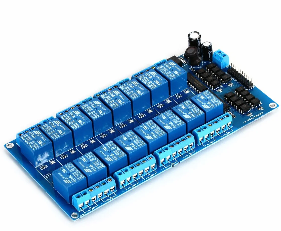 12V 16 canali modulo relè Scheda di interfaccia per PIC Arm DSP PLC con Protezione Optocoupler
