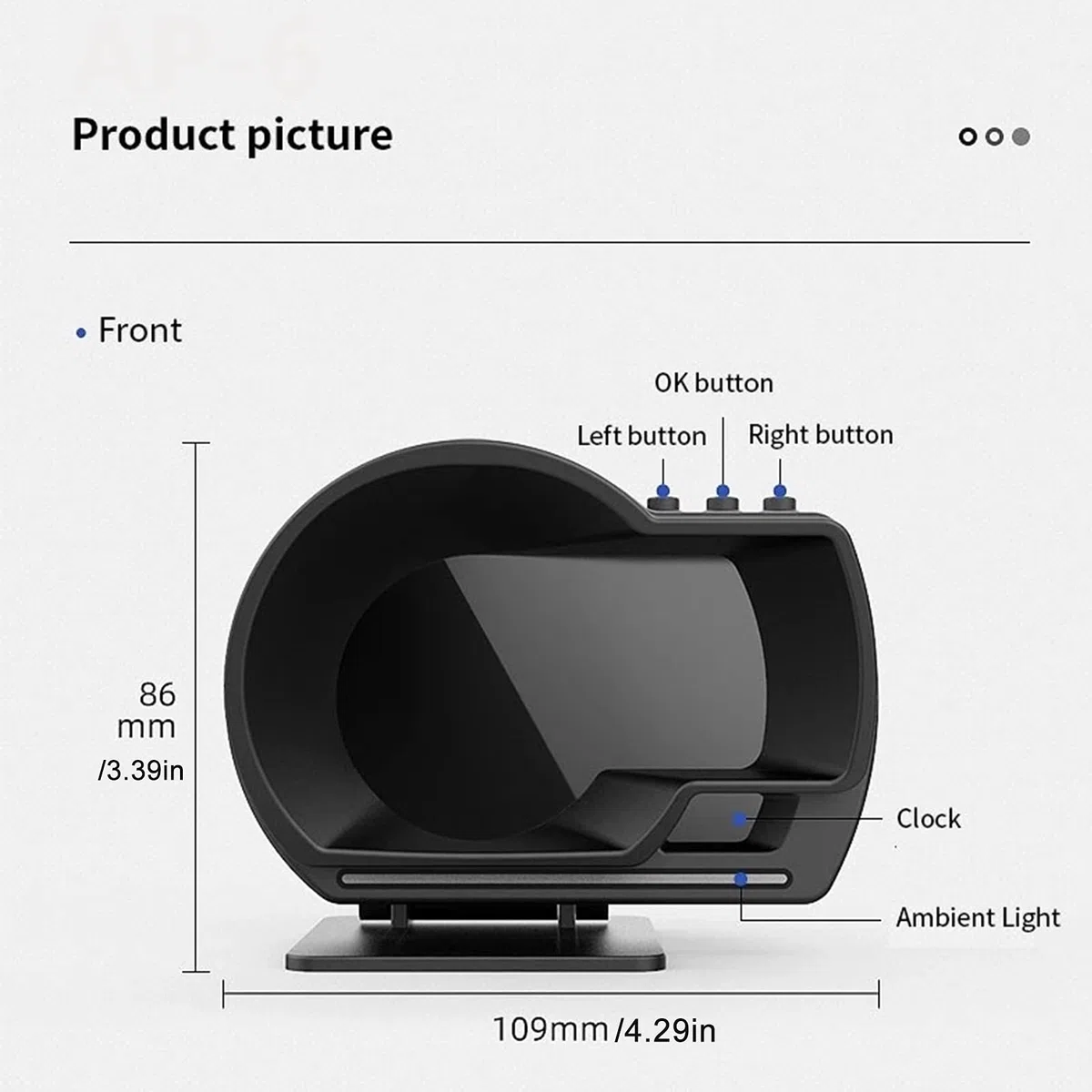 Display Head Up per Auto, OBD2 da 3 Pollici e Display della Velocità dello Schermo HUD per Auto in Modalità GPS con Potenti Funzionalità per Camion per Auto