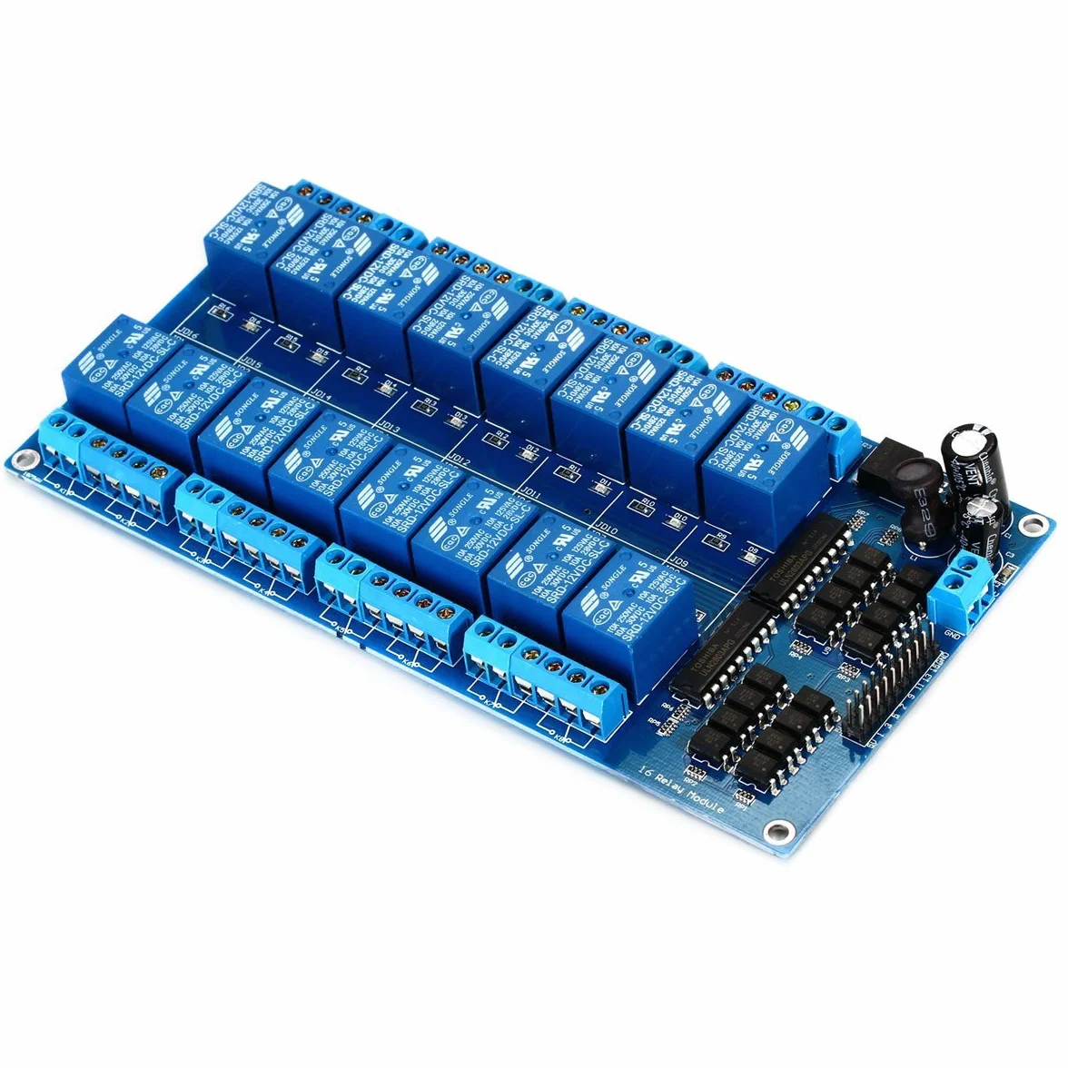12V 16 canali modulo relè Scheda di interfaccia per PIC Arm DSP PLC con Protezione Optocoupler