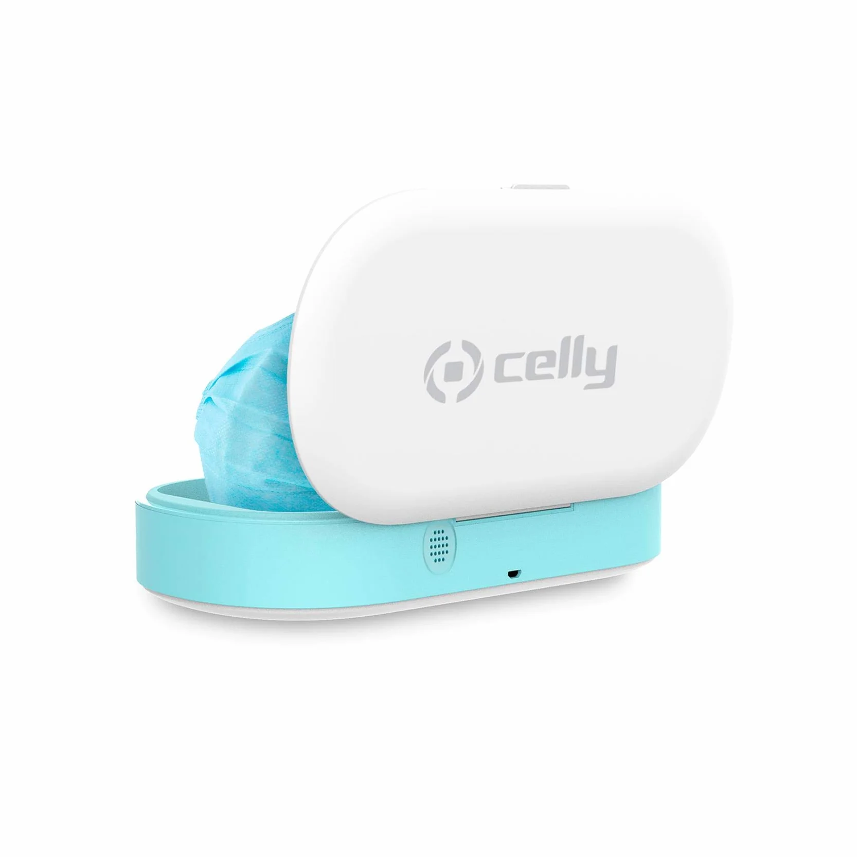 Celly Sterilizzatore UV Universale (certificazioni), Scatola disinfettante con Raggi UV-C e Funzione aromaterapia per Smartphone e Accessori, Orologi, Maschere, Guanti.