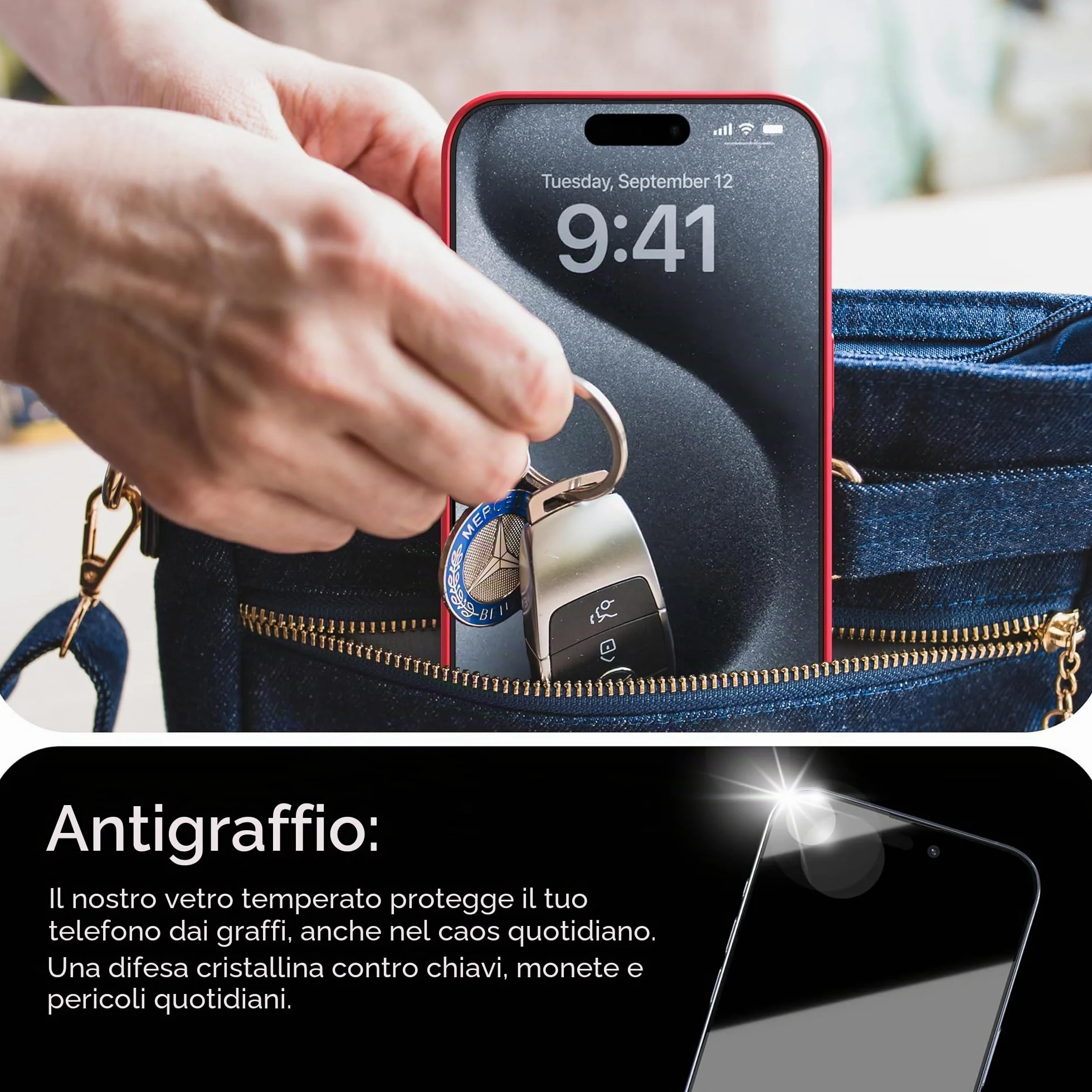 Deppa |2 Pezzi| Pellicola Privacy per iPhone 17 Pro (6,3") con Kit di Installazione Facile | Anti-Polvere e Anti-Bolle | Vetro Temperato Anti-Spia, Ultra Resistente, Copertura Totale, Anti-Graffi