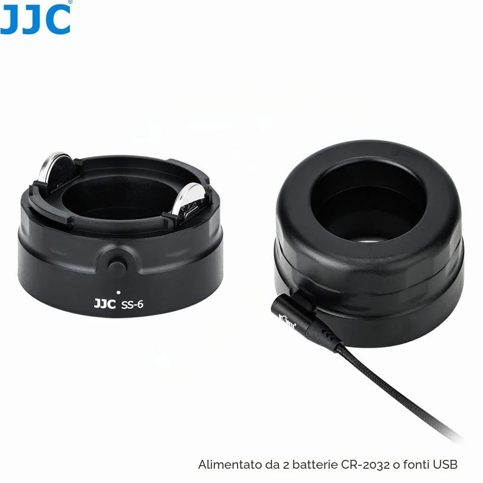 JJC Universale Lente di Ingrandimento con 7x e 6 LED Ultra-luminosi per Fotocamere DSLR/Mirrorless
