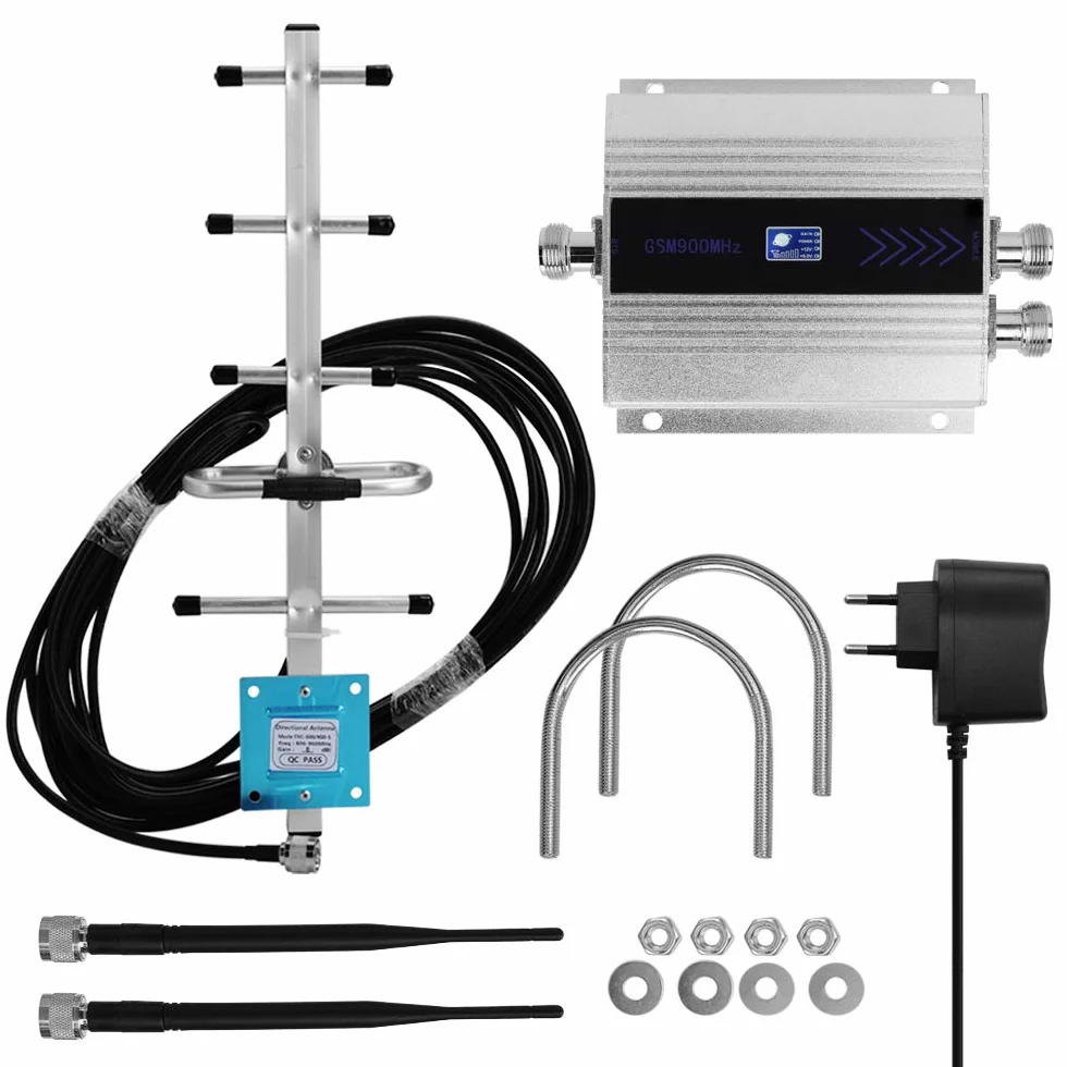 Amplificatore del segnale ripetitore del segnale del telefono cellulare ripetitore del telefono cellulare LCD GSM900MHz a doppia estremità con antenna Yagi