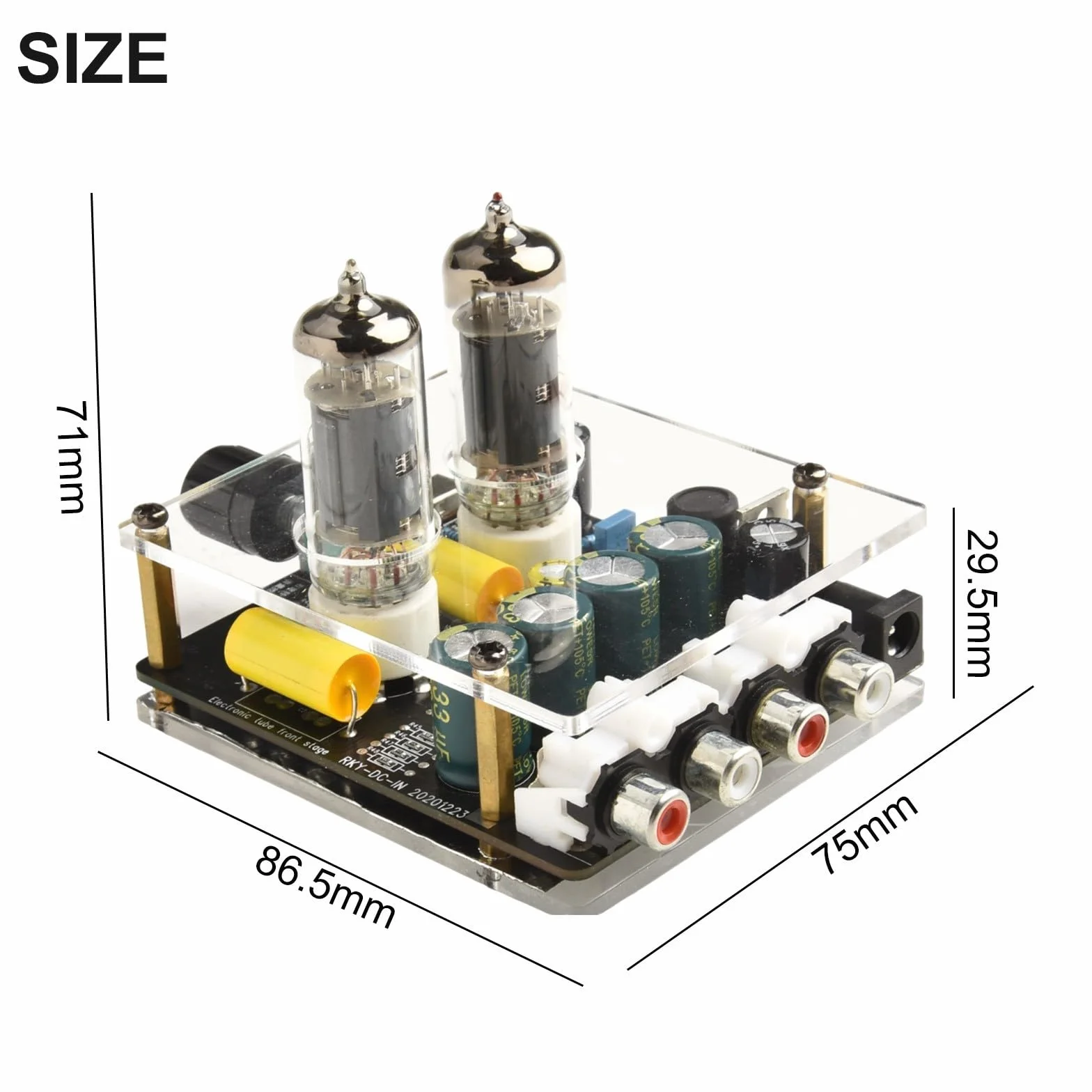Preamplificatore HiFi Tube 6A2 Home Theater equalizzatore preamplificazione guadagno tensione jack alimentazione 3,5/5,5 * 2,1 mm