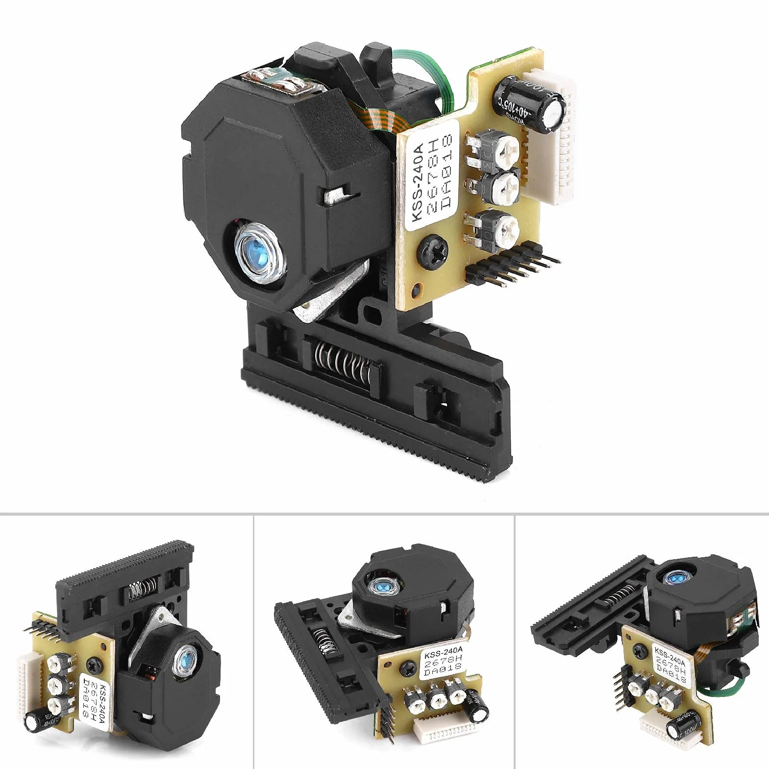Testina Laser Ottica per Lettore DVD Lente Singola Vetro Blu Trasparente Componente Elettronico Riparazione Sostituzione